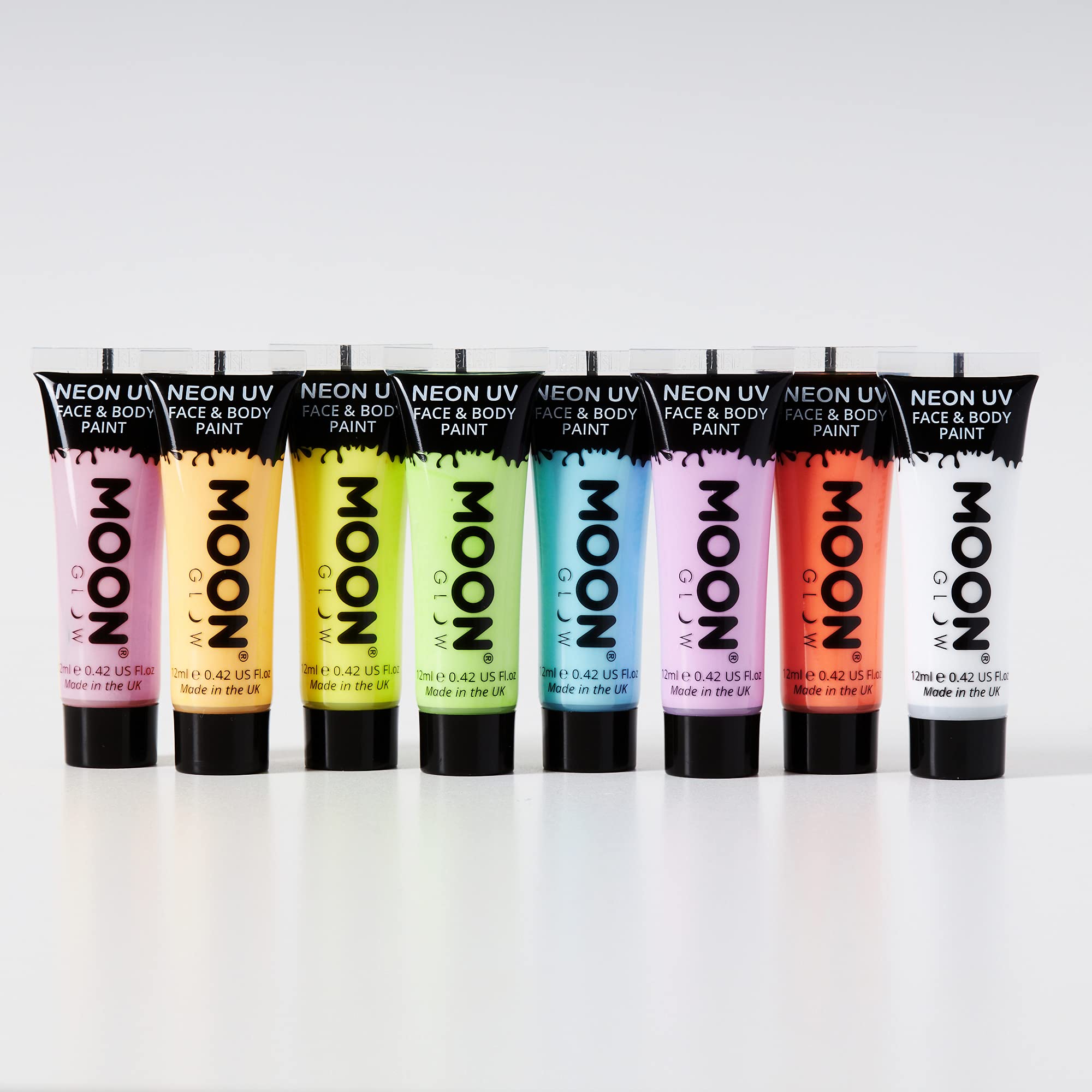 0.42oz Neon Face & Body Paint - Black | Non-Toxic, Water-Based, Vibrant Colors for Halloween, Cosplay, Festivals & Body Art | Safe for Kids & Adults