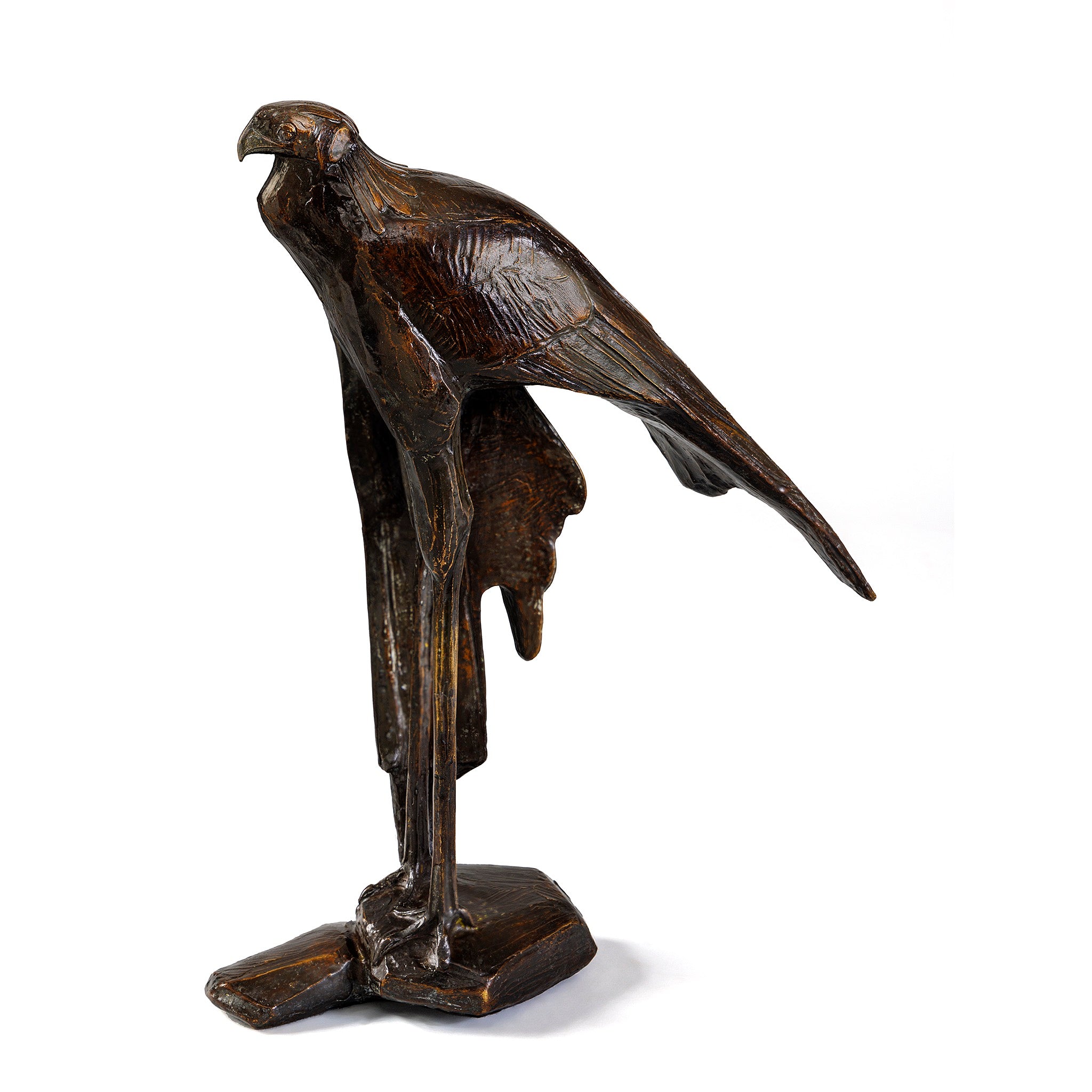 Rembrandt Bugatti Serpentaire Male Bronze Sculpture with Spread Wing - Elegant Home Decor, Office Art Piece, Luxury Gift for Collectors
