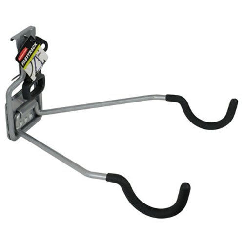 Rubbermaid FastTrack Horizontal Bike Rack - Heavy Duty Wall Mounted Garage Storage Solution for Bikes, Sports Equipment & Outdoor Gear - Perfect for Home, Garage & Apartment Organization