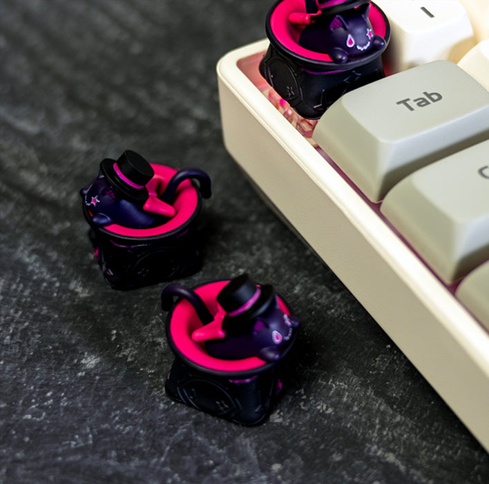 Genshin Impact Linni Weixiao Cat Hat Resin Keycap - Mechanical Keyboard Custom Artisan Keycap for Gaming & Typing Enthusiasts - Perfect for Genshin Impact Fans, Cosplay, and Keyboard Customization