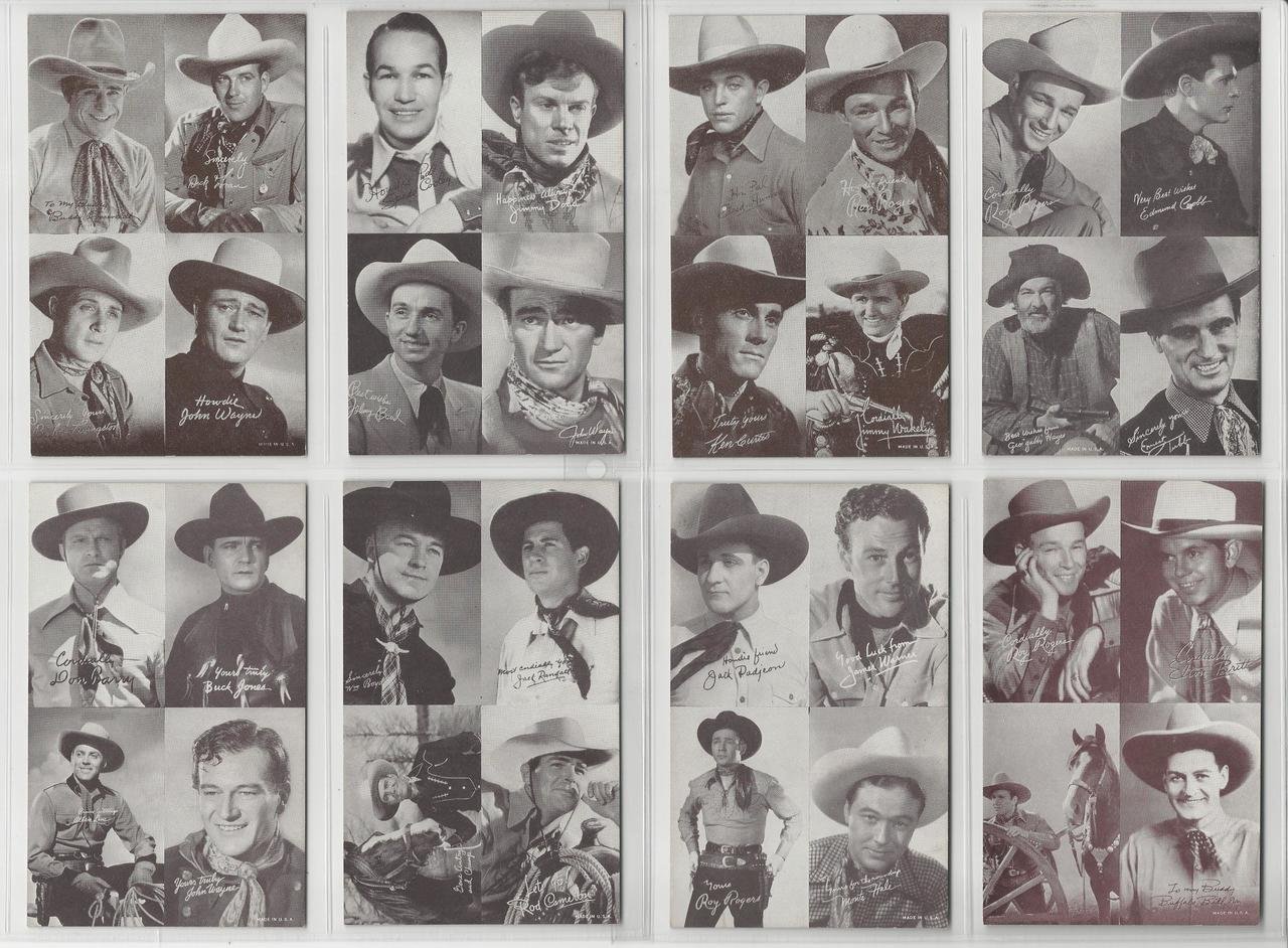 1950's Western Actors Trading Cards Set - 30 Collectible Cards Featuring John Wayne, Roy Rogers & More | Vintage Memorabilia for Collectors, Fans & Home Decor
