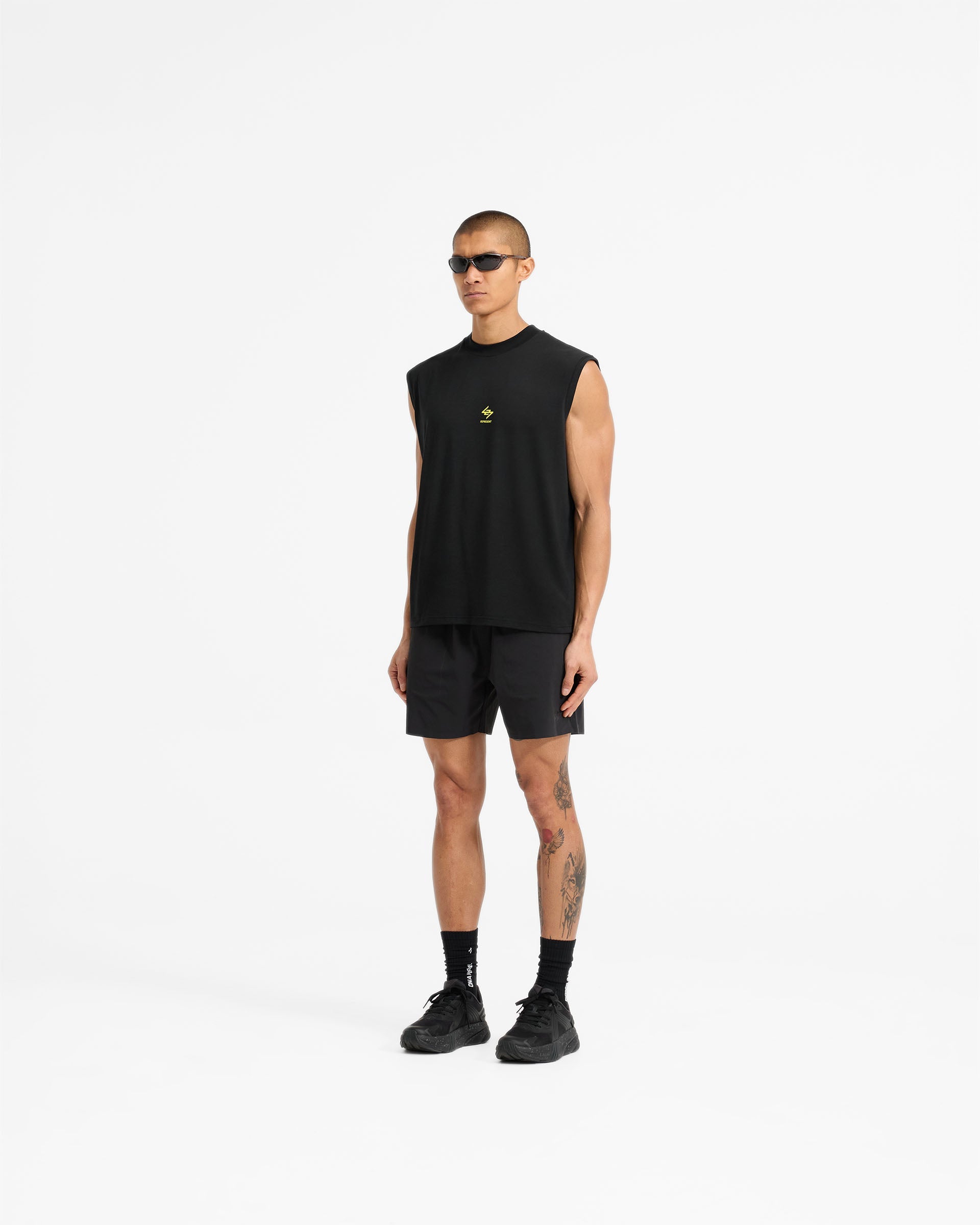 247 Chicago Oversized Tank Top - Jet Black - Comfortable & Stylish for Casual Wear, Gym, and Everyday Outfits