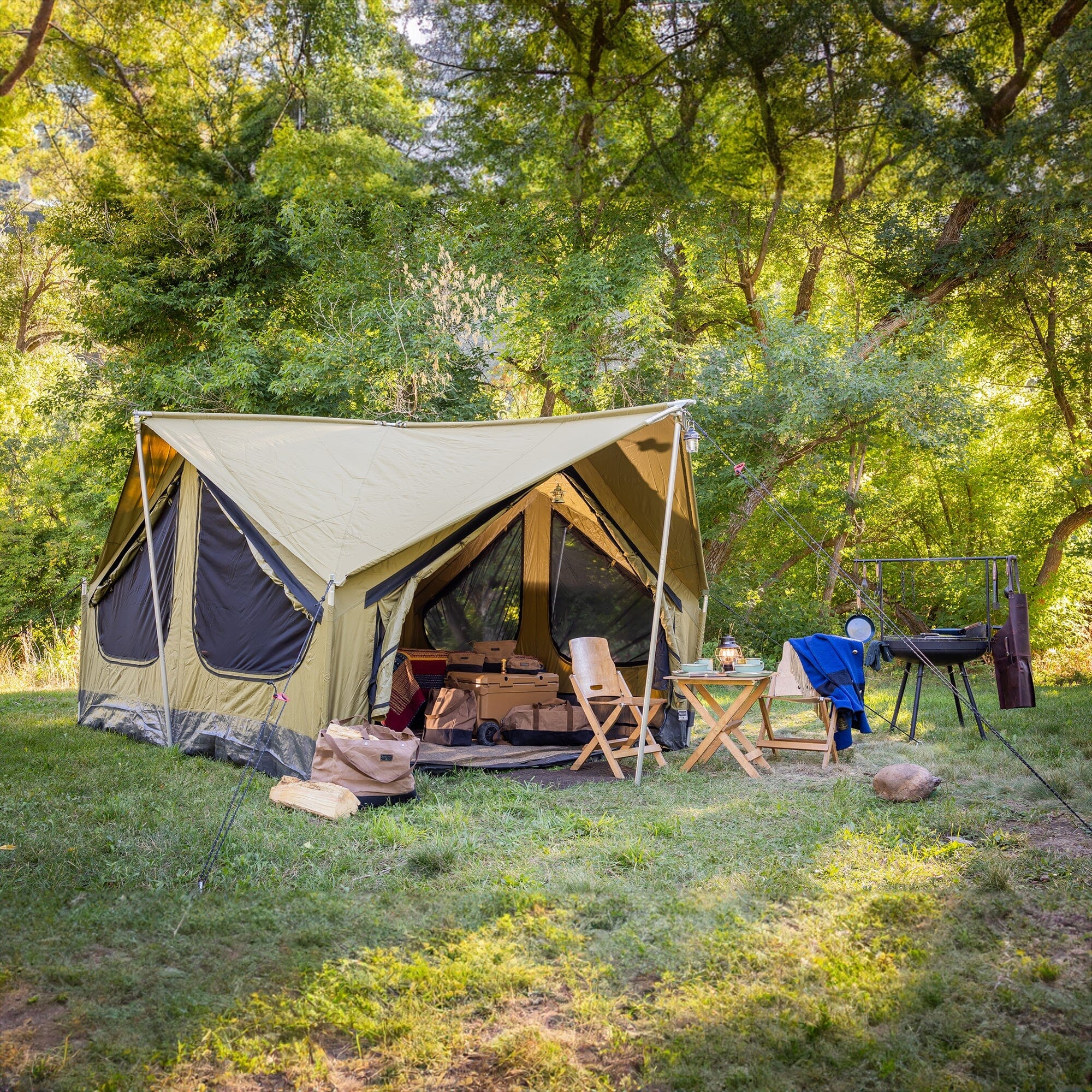Hunza Cabin Tent - 4 Person Waterproof Camping Tent with Rainfly - Perfect for Family Camping, Hiking & Outdoor Adventures