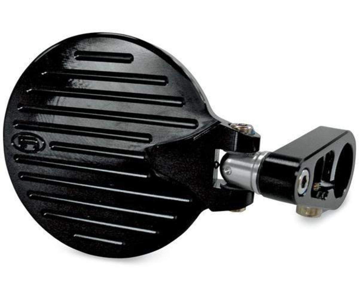 Joker Machine Joker Round Folding Bar End Mirrors 09-303B - Universal Motorcycle Mirrors for Harley, Honda, Yamaha - Perfect for Cruisers, Choppers & Cafe Racers