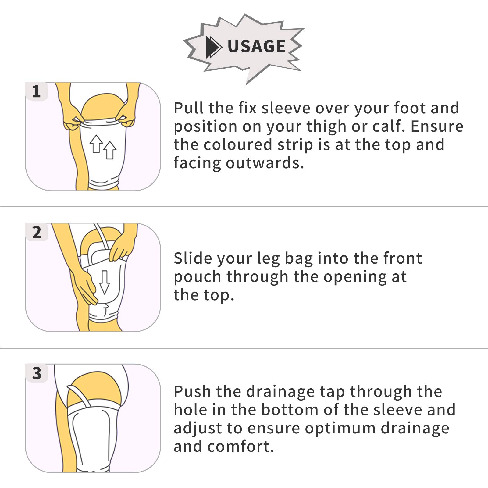 Washable Fabric Urine Leg Bag Holder for Incontinence - Comfortable & Adjustable Leg Sleeve for Men & Women - Ideal for Wheelchair Users & Easy Walking - Perfect for Travel, Daily Use & Mobility Assistance