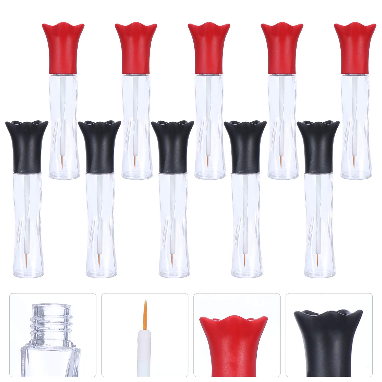 FOMIYES 30 Pack Empty Eyelash Glue Bottles - Refillable Liquid Eyeliner & Perfume Containers - Perfect for DIY Makeup, Travel & Salon Use