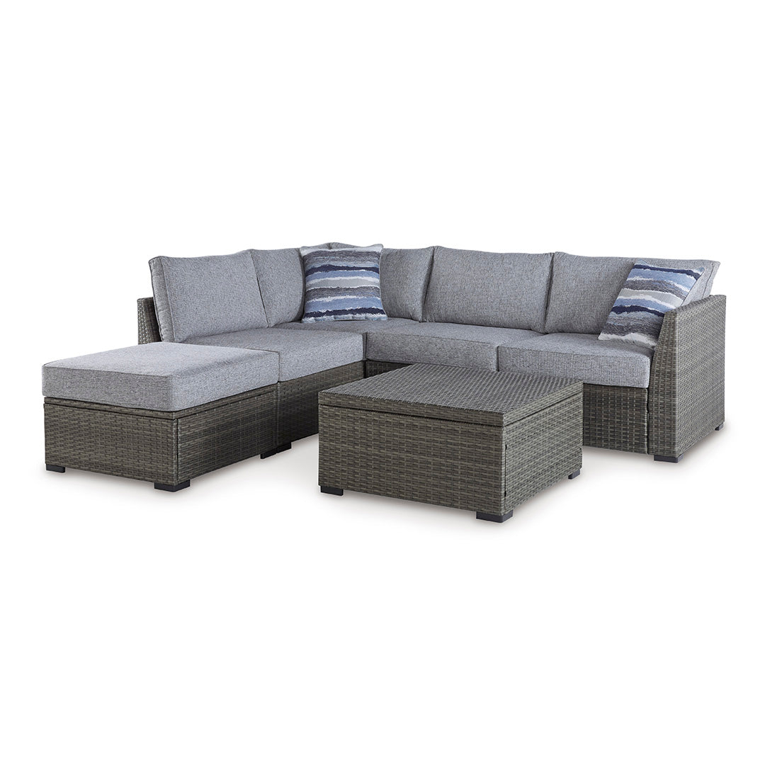 Petal Road 4-Piece Outdoor Patio Furniture Set - Waterproof Wicker Sofa & Coffee Table for Garden, Backyard, Poolside - Perfect for Relaxing & Entertaining
