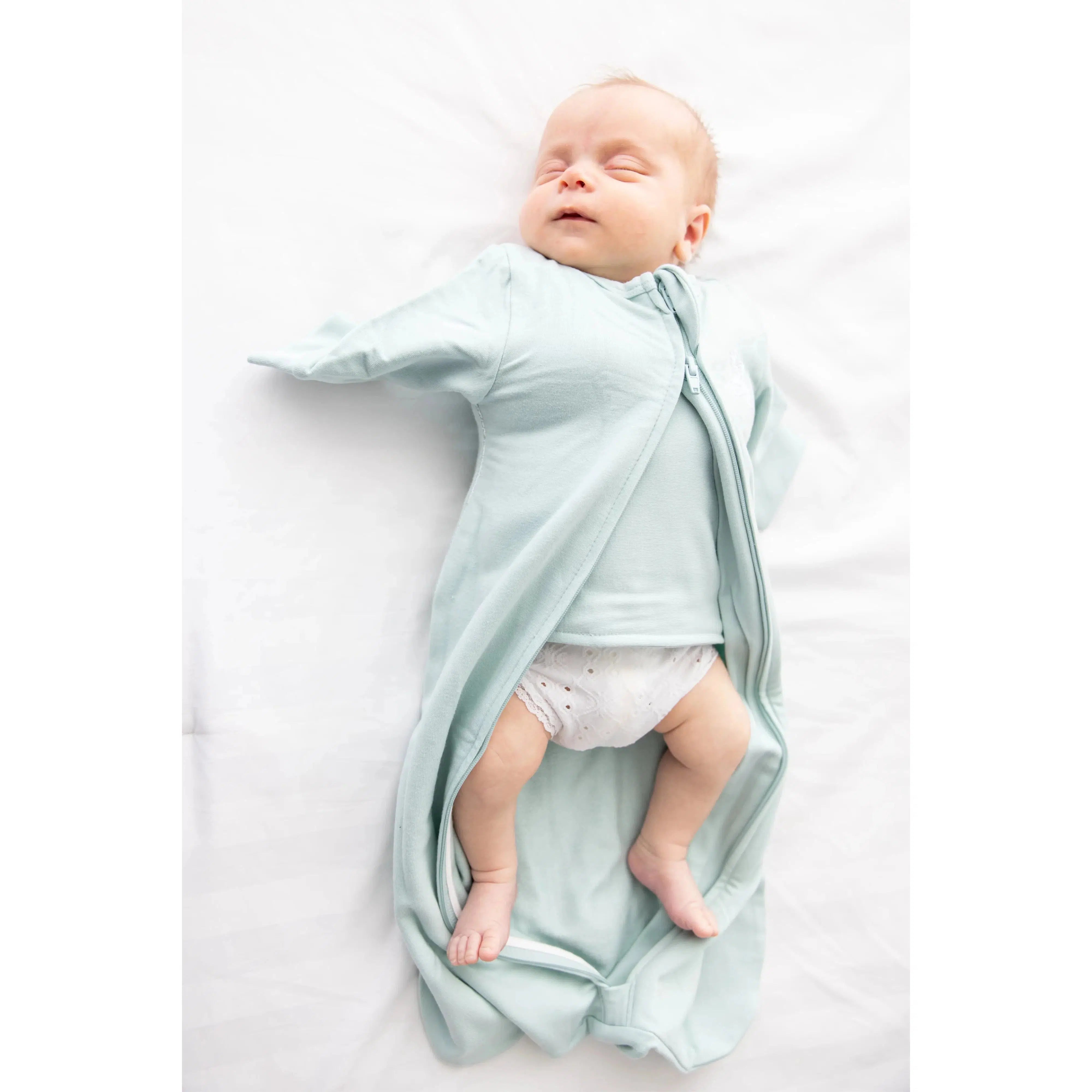 The Butterfly Swaddle for Preemie Babies - Soft & Comfortable Sage Green Swaddle Blanket - Perfect for Newborns, Infants & NICU Use