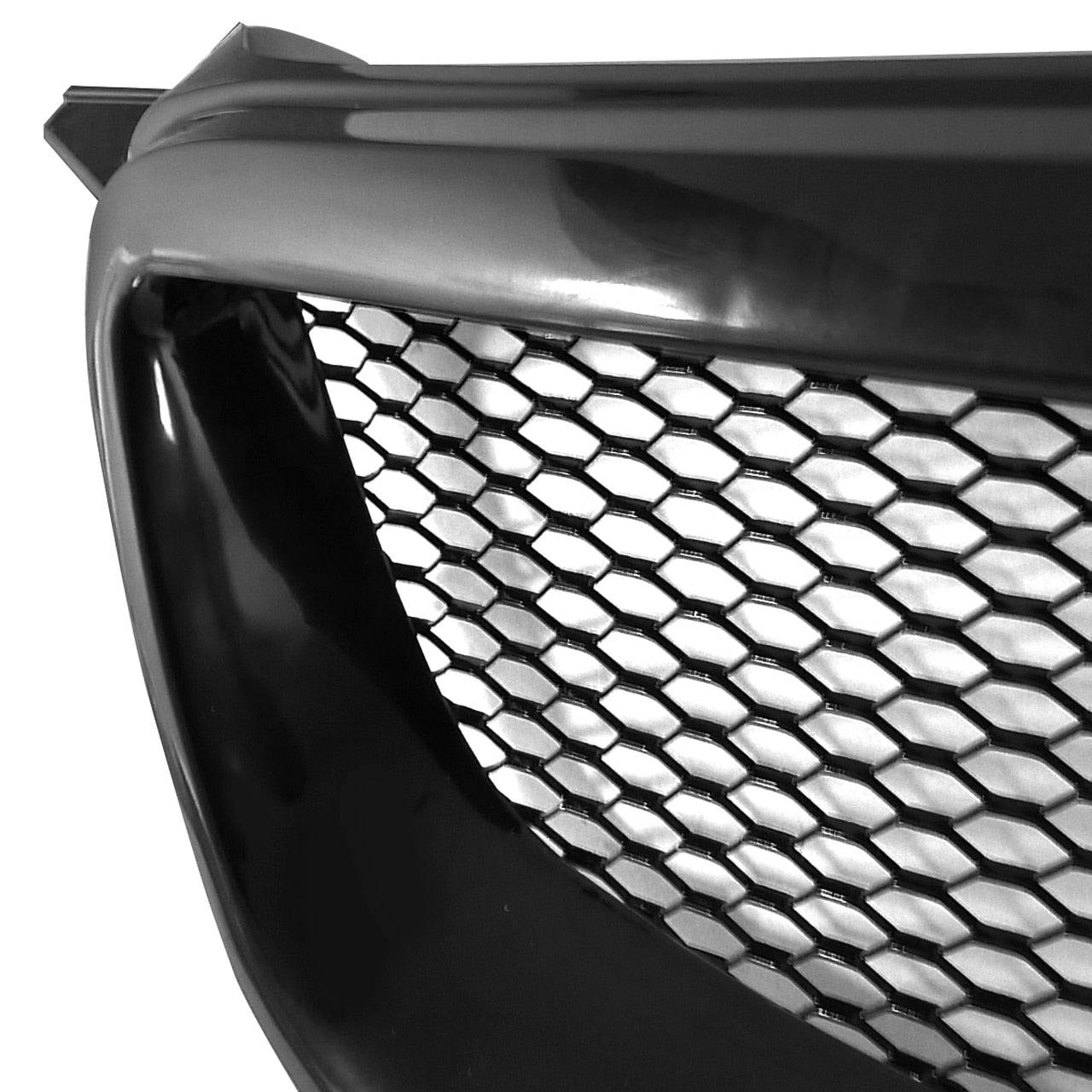 2003-2008 Toyota Corolla Black ABS Mesh Front Grille Replacement - Durable Car Exterior Upgrade for Enhanced Style & Protection | Perfect for Customization & Off-Road Adventures