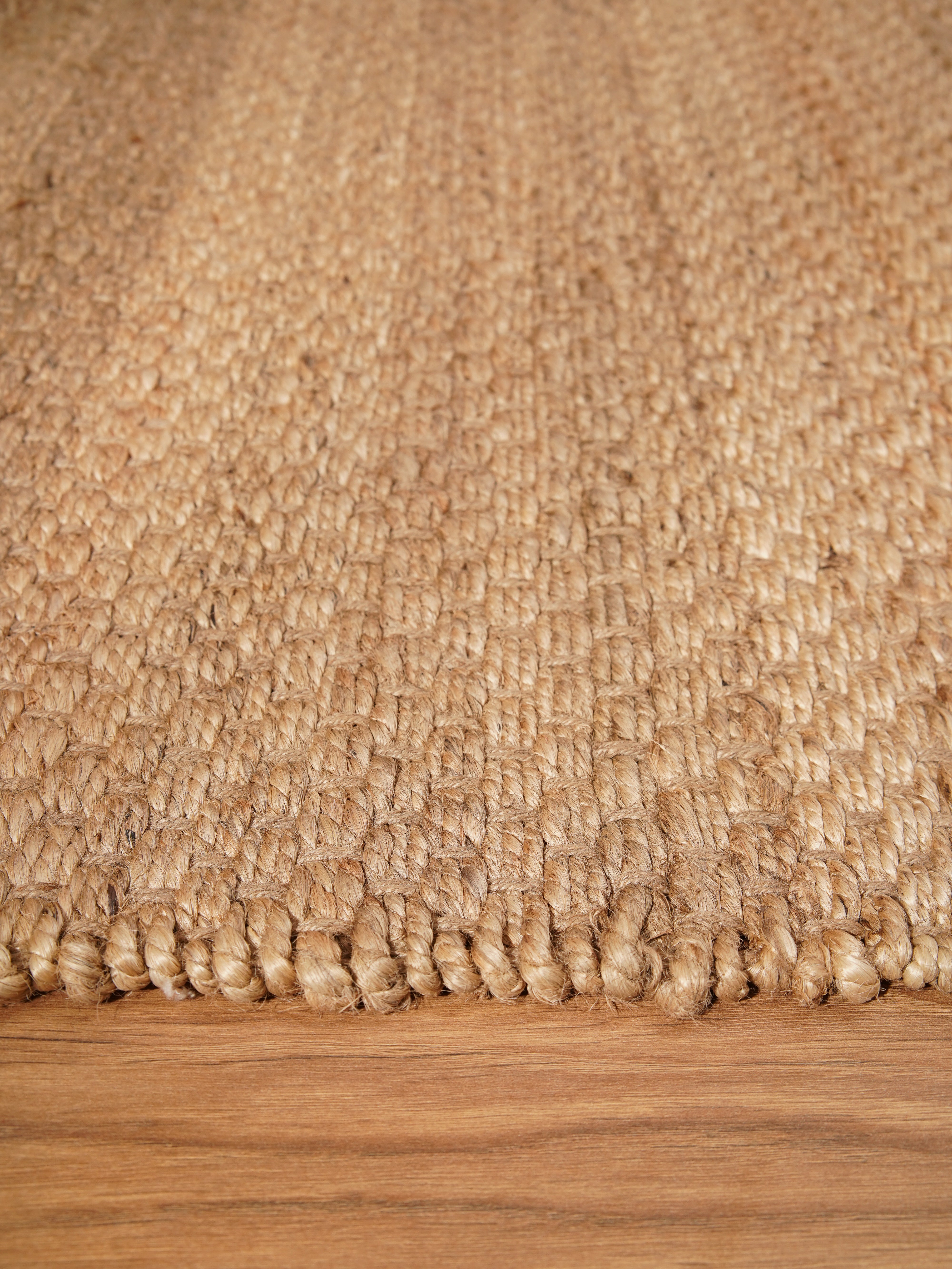 Soft Plush Jute Braided Rug - Non-Slip Boho Chic Area Rug for Living Room, Bedroom, Nursery & Home Decor