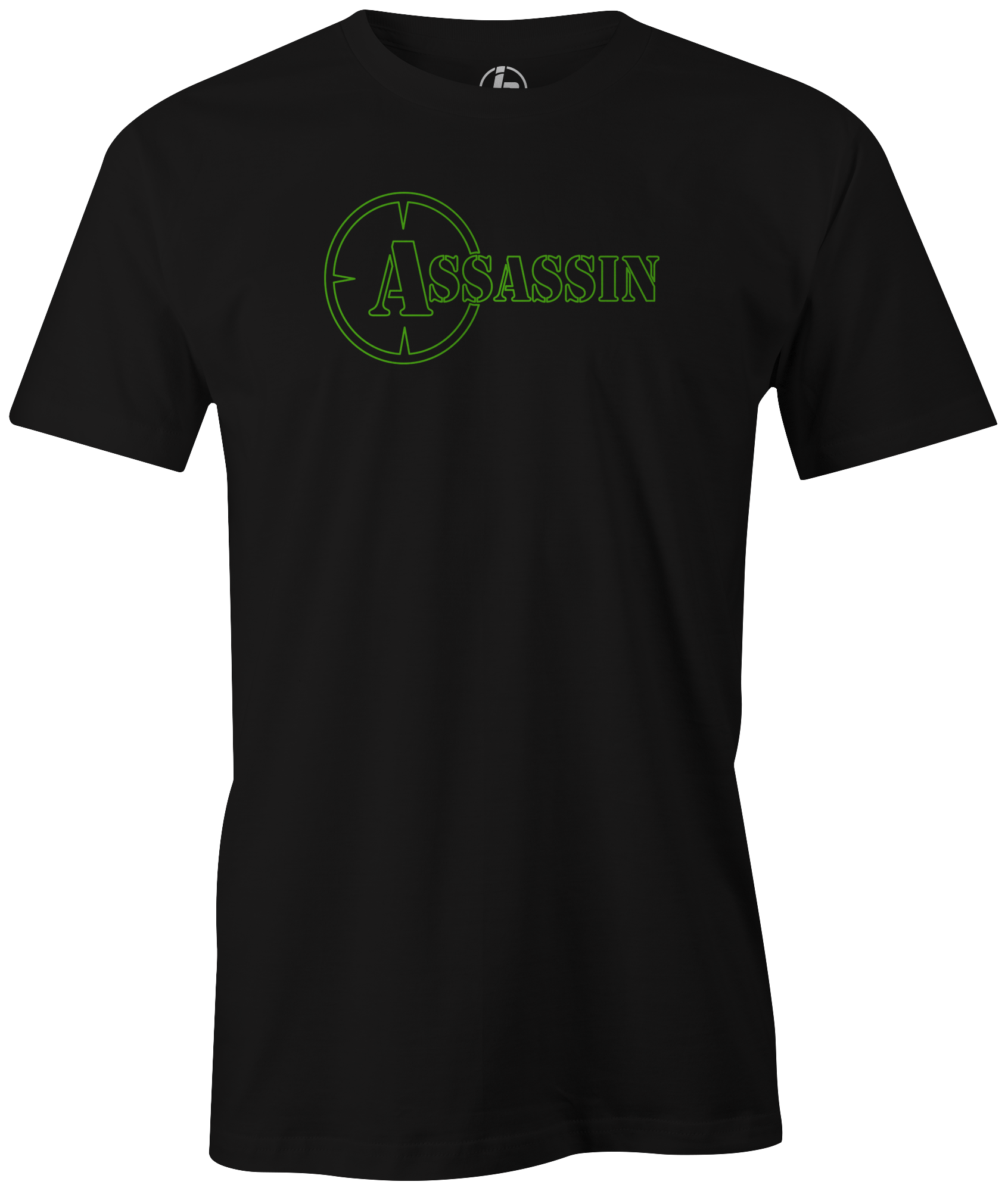Track Assassin Retro Bowling Ball Logo Vintage T-Shirt - Classic Cotton Tee for Bowling Enthusiasts & Vintage Style Lovers - Perfect for Bowling Nights, Casual Wear & Retro Fashion