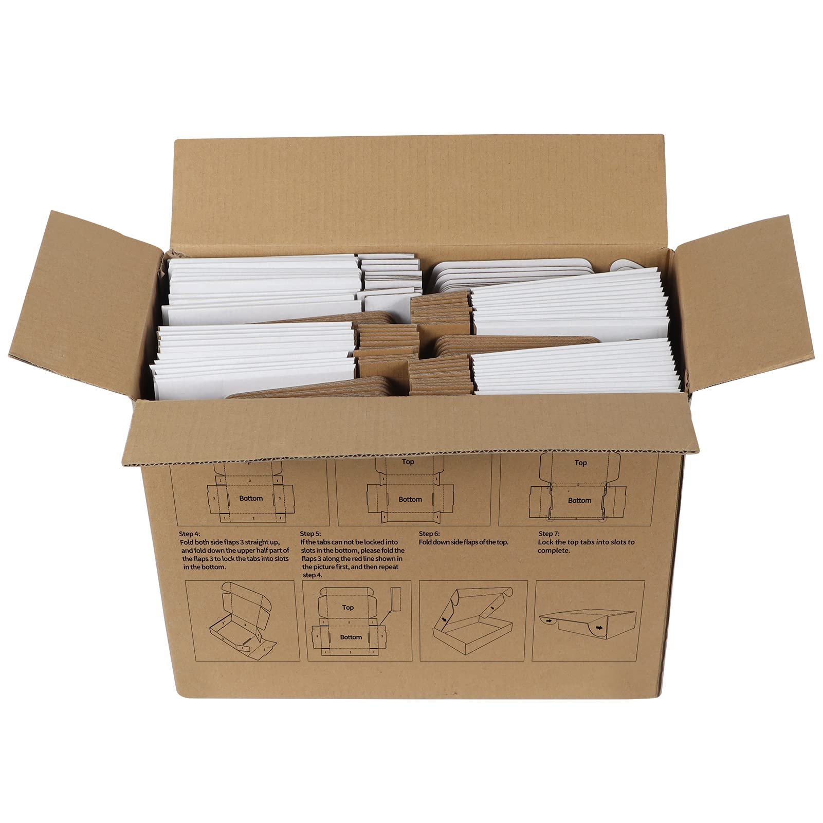 RLAVBL 9x6x2 White Corrugated Cardboard Shipping Boxes - Set of 50 Small Mailer Boxes for Ecommerce, Retail Packaging & Gift Boxes