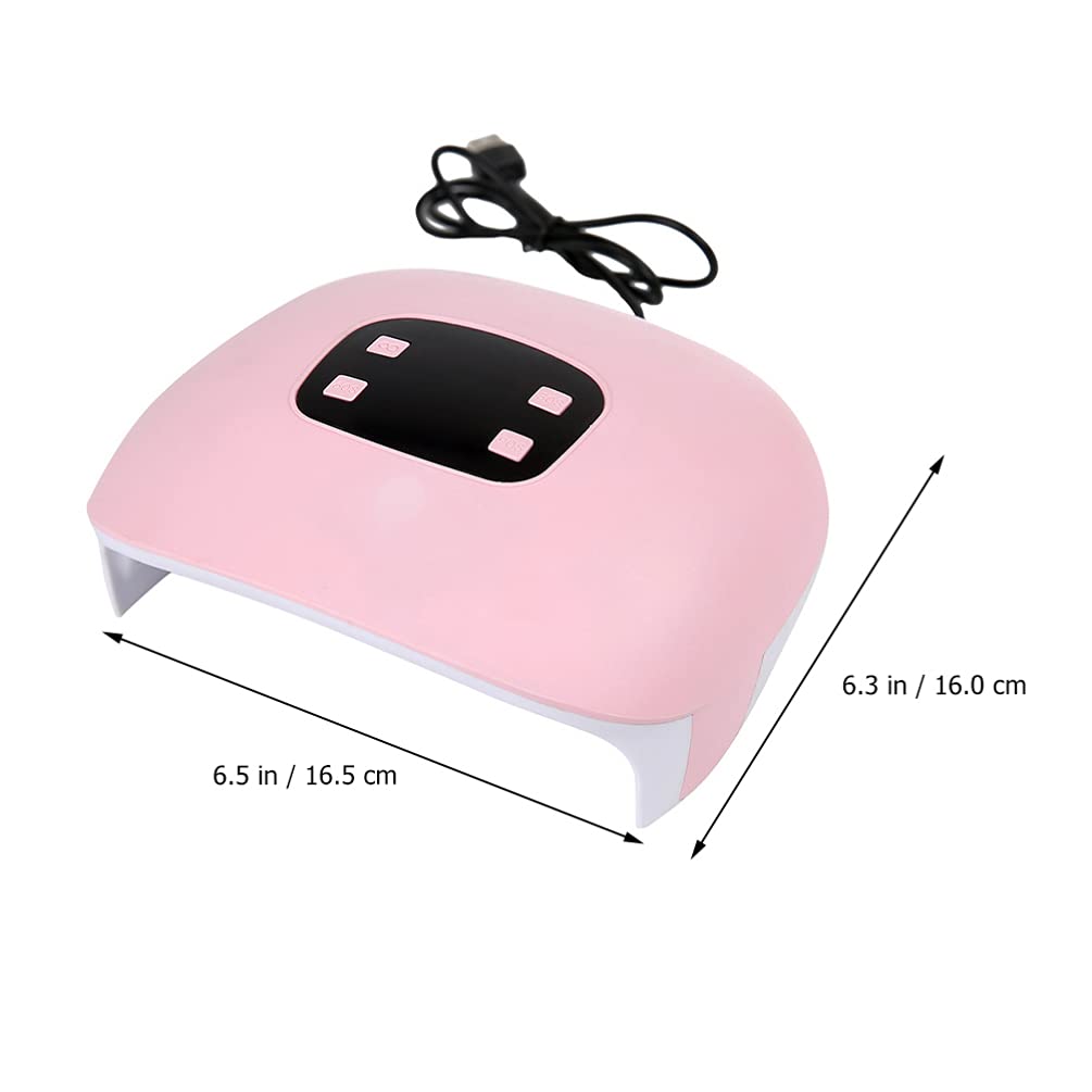 OSALADI UV LED Nail Lamp - USB Powered Portable Gel Nail Dryer for Fingernails & Toenails - Pink Professional Nail Polish Curing Light | Perfect for Home Manicures, Salon Use & Travel
