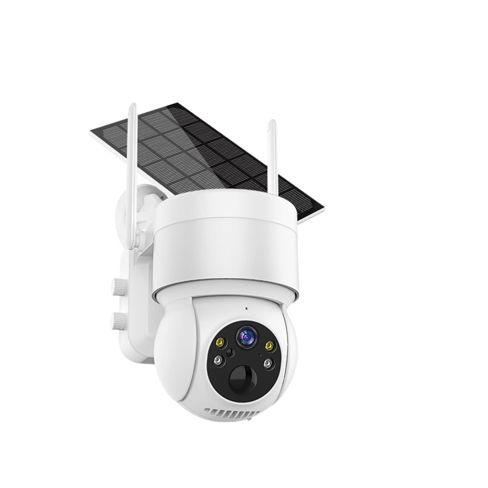 SilteD 4MP Solar Security Camera Outdoor - Wireless WiFi Surveillance IP Camera with Solar Panel, PIR Human Detection, 7800mAh Rechargeable Battery (White, Includes 32GB Card) - Perfect for Home, Yard, and Business Outdoor Monitoring