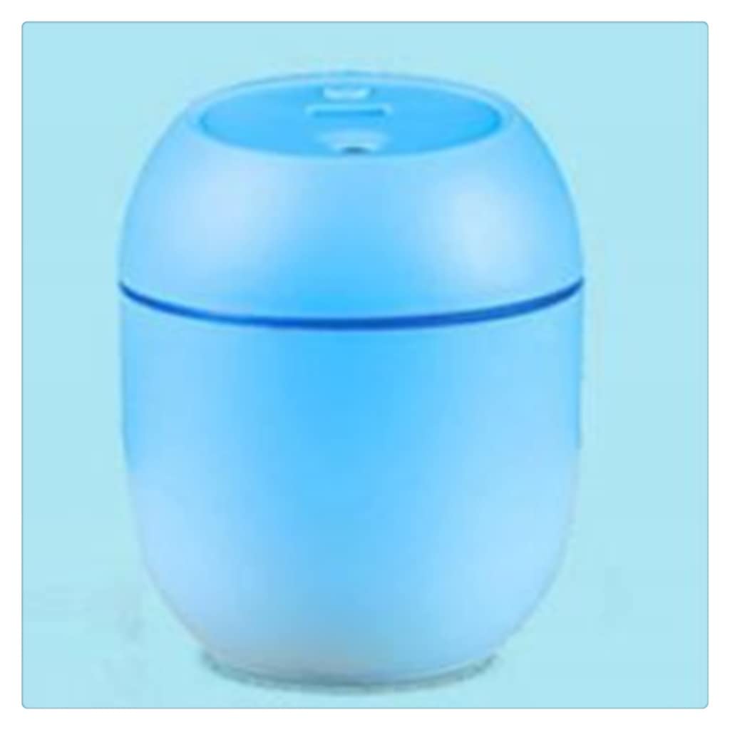 Mini Ultrasonic Air Humidifier with LED Night Light - USB Essential Oil Diffuser & Car Air Purifier - Negative Ion Mist Maker with Romantic Lighting (Blue) for Bedroom, Office & Baby Nursery