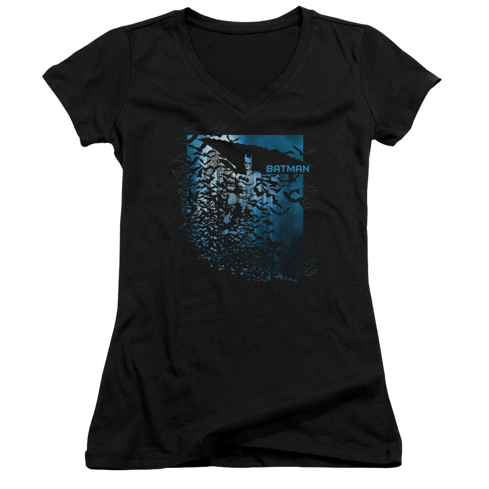 Batman Bat Among Bats Junior T-Shirt - Black, Large - Superhero Graphic Tee for Kids & Boys - Perfect for Halloween, Cosplay & Everyday Wear
