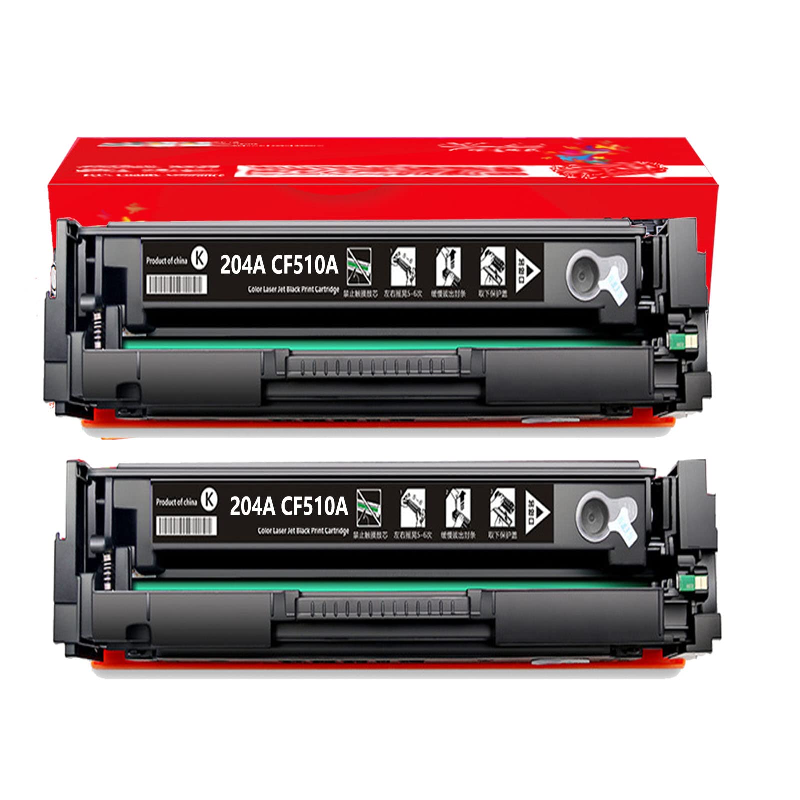 LLQQ Compatible Toner Cartridge Replacement for HP 204A CF510A - High Yield Black (2-Pack) - Works with HP Color LaserJet Pro M154 M180n M181fw Printers - Perfect for Home Office & Small Business Printing Needs