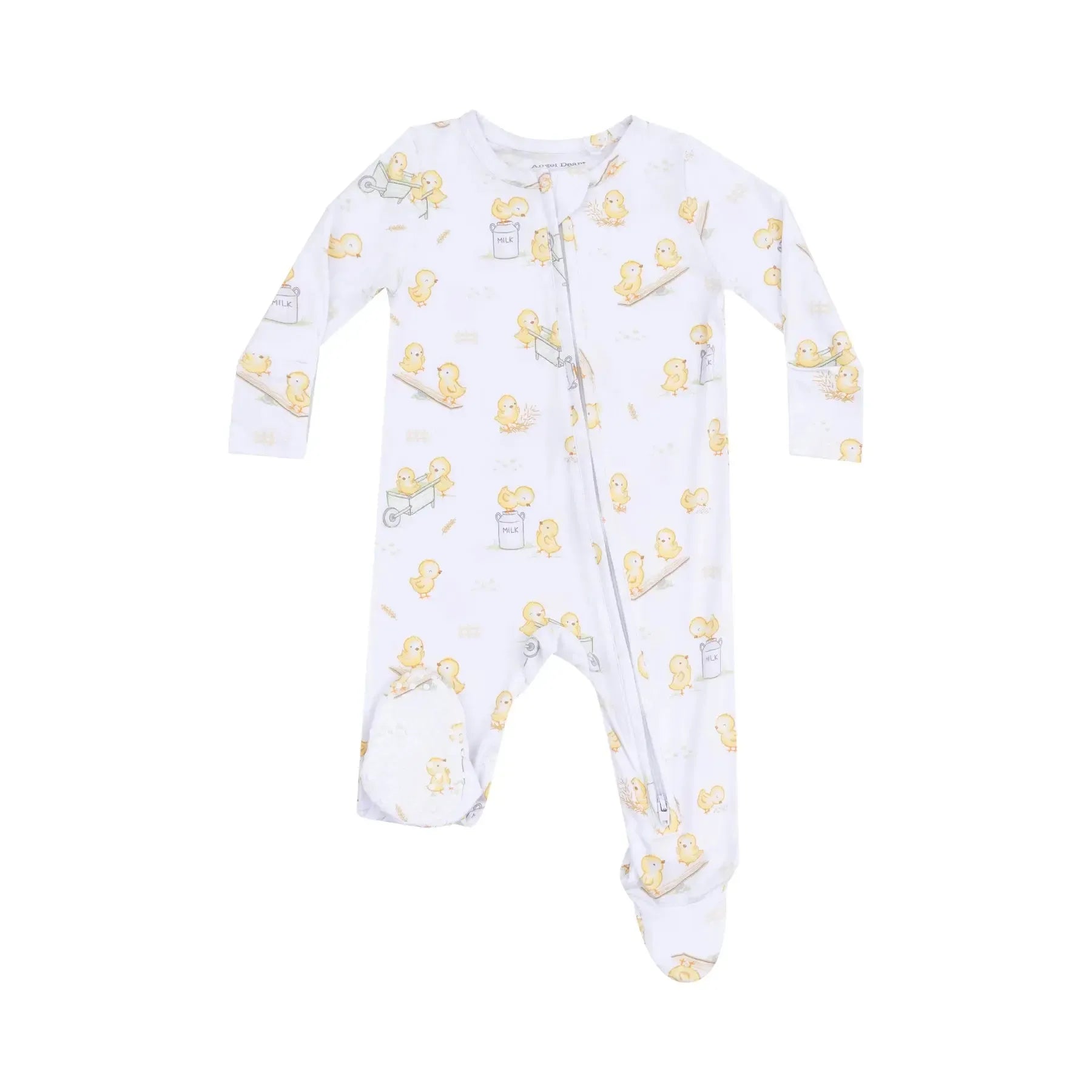Angel Dear Two-Way Zipper Footie Pajamas for Babies - Soft & Cozy Sleepwear with Easy Diaper Change - Perfect for Nursery, Bedtime & Winter Outfits