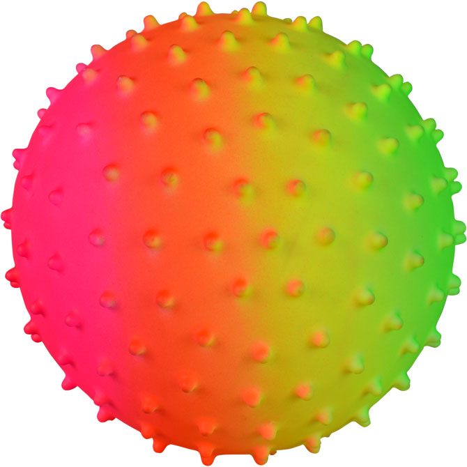 5 Pack Inflatable Rainbow Knobby Sensory Balls for Kids - Stress Relief, Autism Therapy, and Fun Outdoor Play
