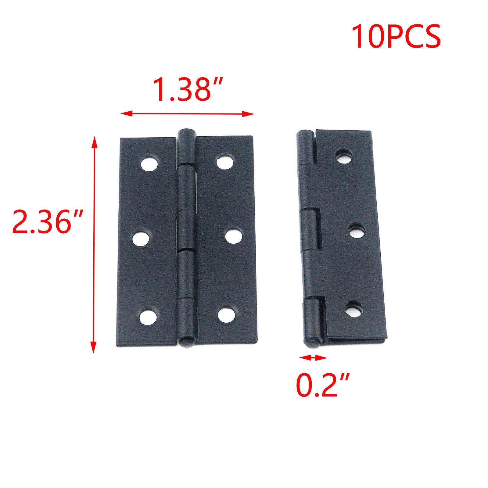 T Tulead 10PCS Black Cabinet Hinges - 2.36