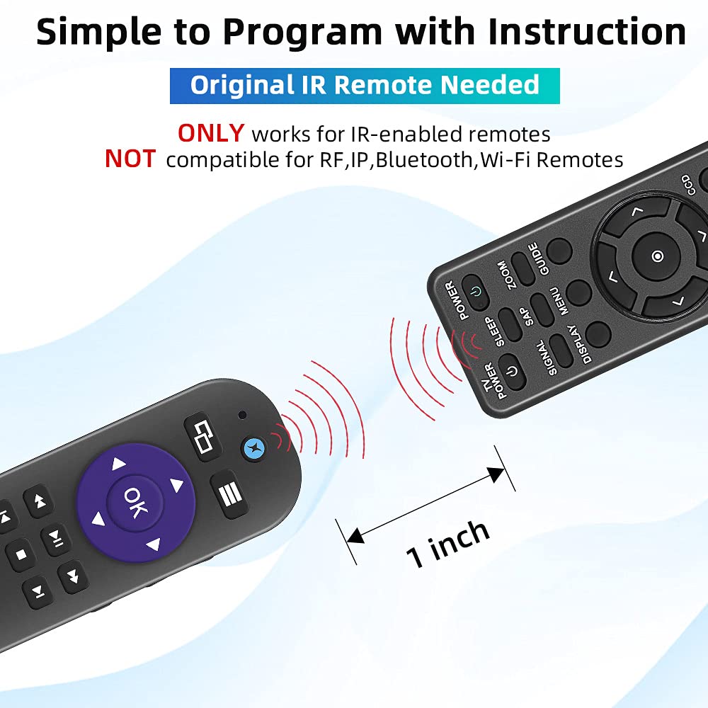 Universal Remote Control for Xbox One, Xbox One S & Xbox One X - All-in-One Smart Remote with 7 Learning Keys to Control TV, Soundbar & Receiver | Perfect for Gaming Setup & Home Entertainment System
