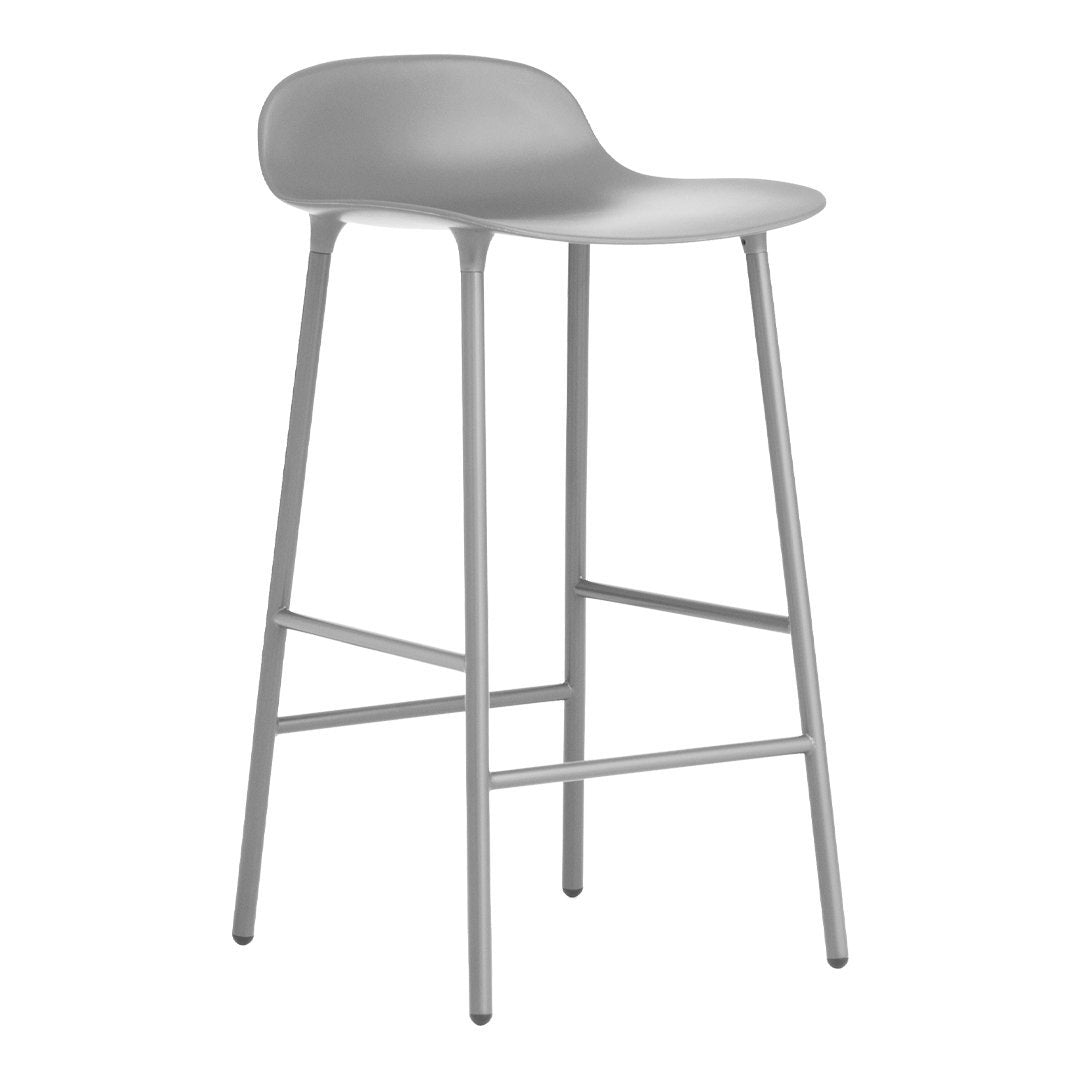 Modern Metal Leg Form Counter Stool - Bar Stool for Kitchen Island, Breakfast Nook & Home Decor