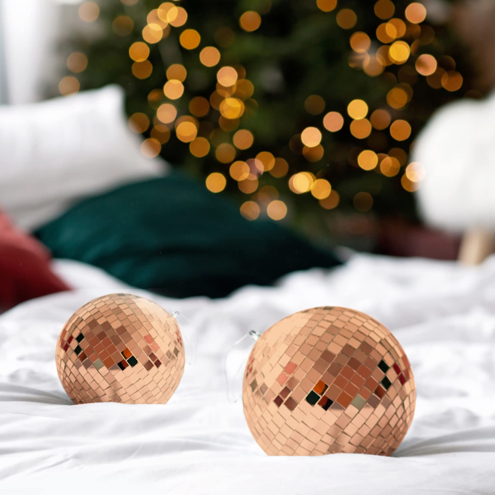 6000pcs Self-Adhesive Mirror Mosaic Tiles - 10 Sheets 5x5mm Glass Mirror Stickers for DIY Disco Ball, Home Decor, Wall Art, Craft Projects (Rose Gold) - Perfect for Party Decorations, Bedroom Accents & Creative Gifts