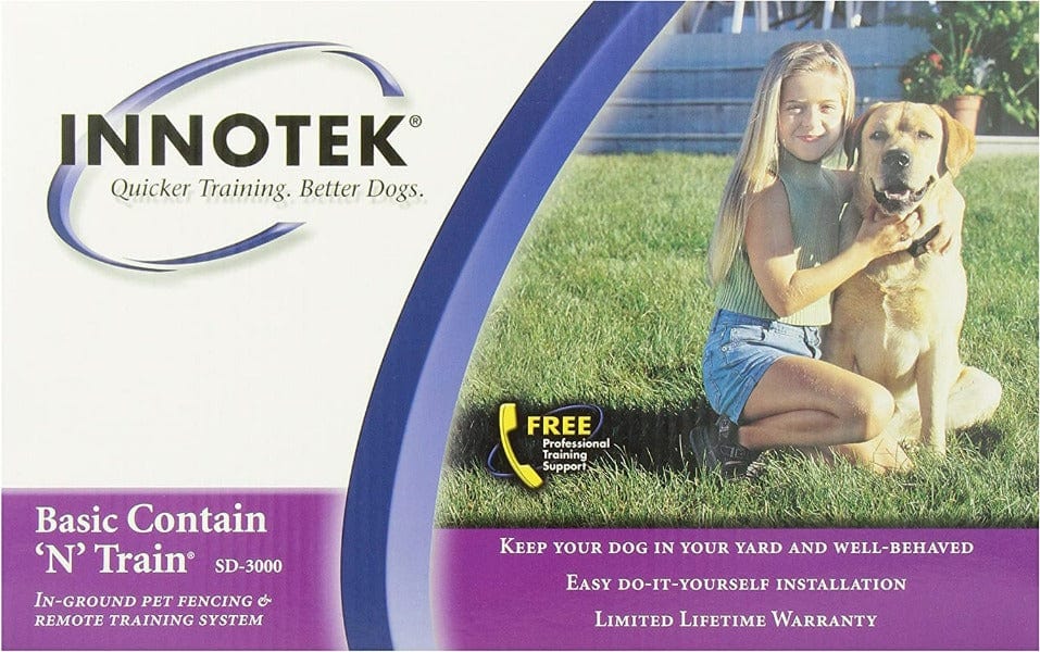 Innotek Basic Contain 'N' Train In-Ground Dog Fence & Remote Training System – Safe Pet Containment & Behavior Correction for Backyards & Large Properties