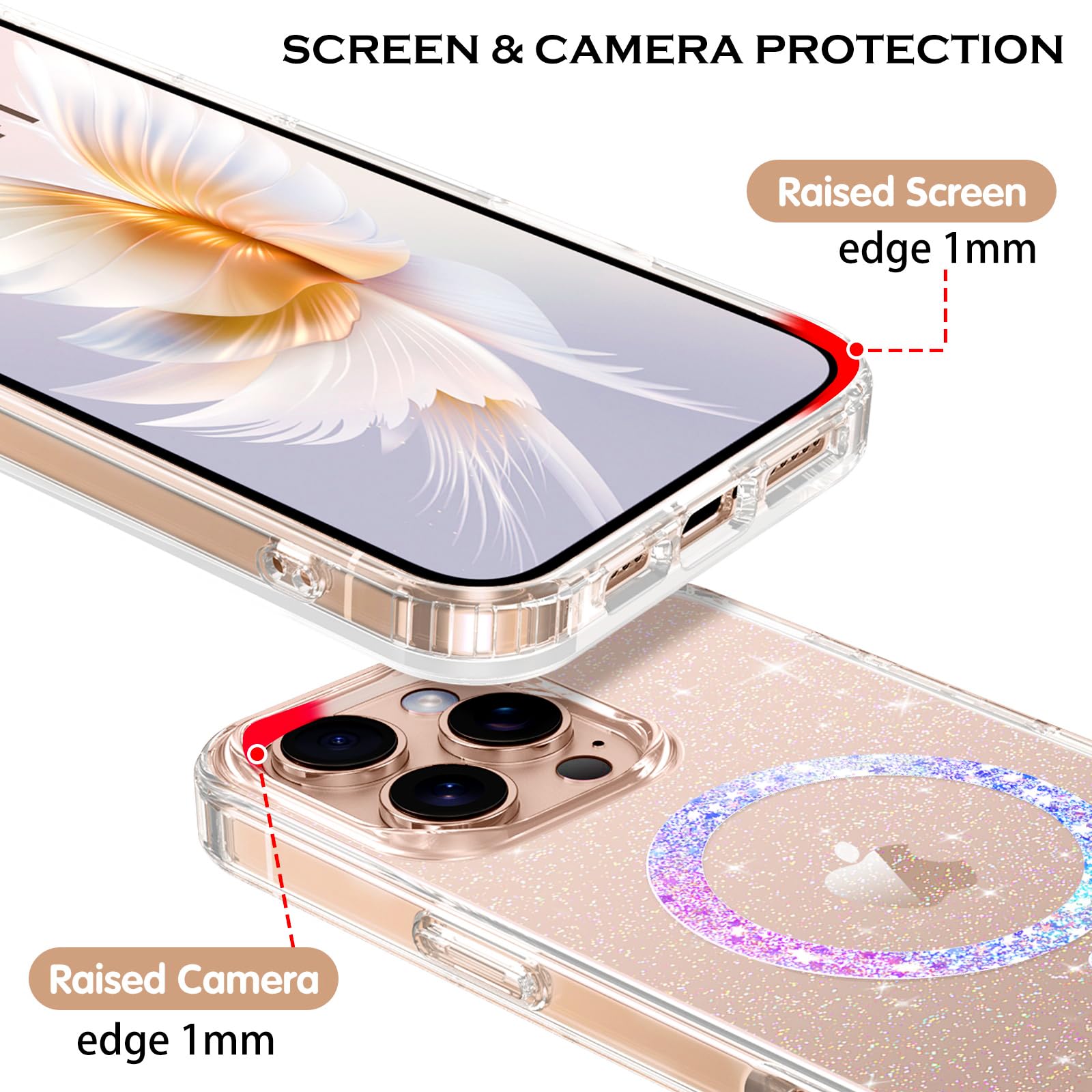 Magnetic Glitter Shining Case for iPhone 16 Pro Max (6.9