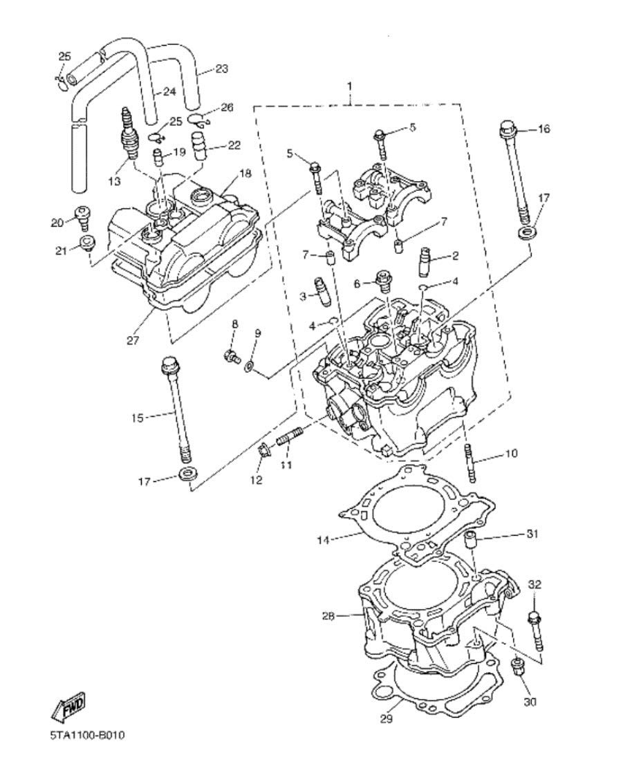 High-Quality Cylinder Piston Gasket Rings Repair Kit for Yamaha YFZ450 (2004-2013) & YZ450F (2003-2005) - 95mm - Engine Rebuild & Motorcycle Maintenance Parts - Perfect for ATV, Dirt Bike, Off-Road Vehicle Repairs