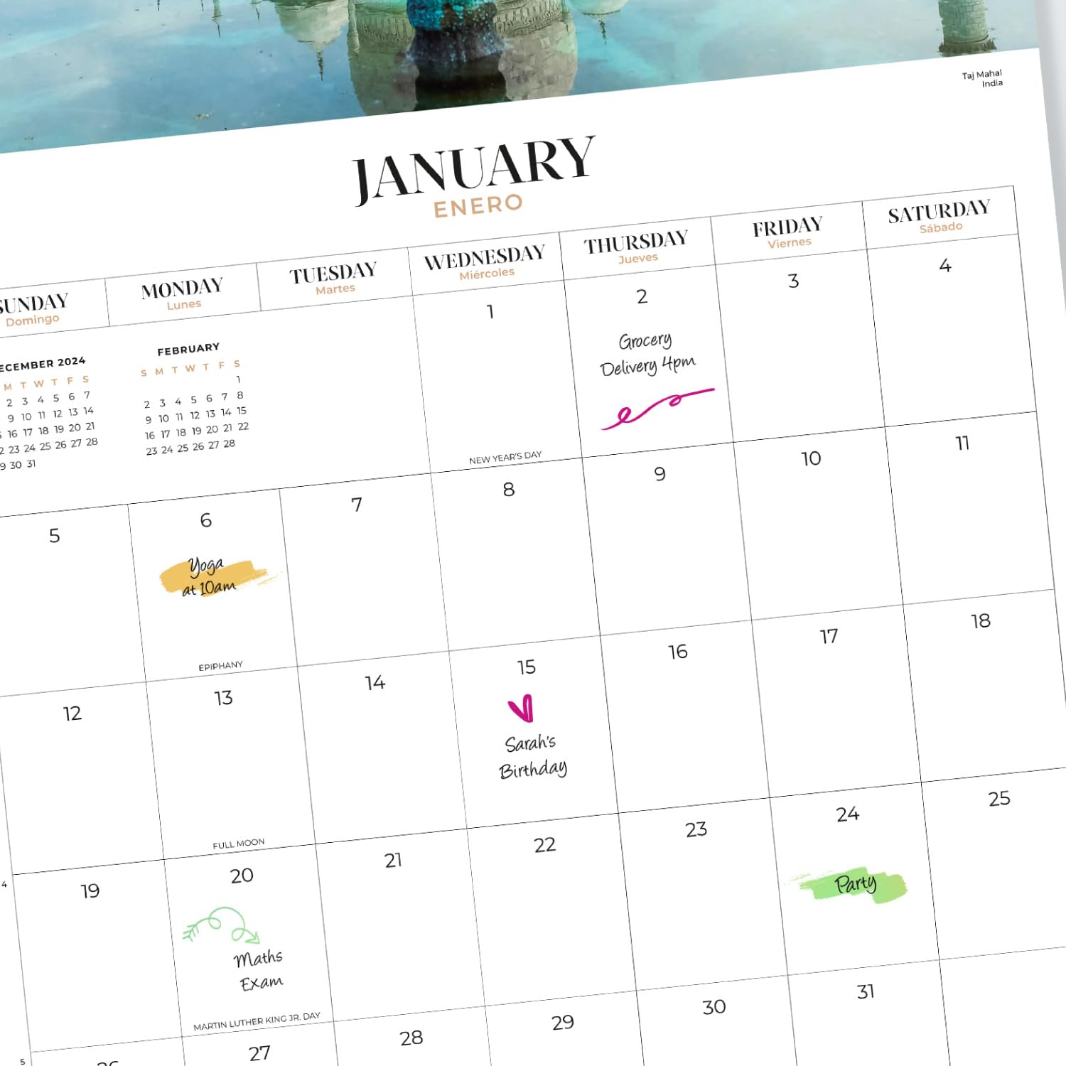 2025 Beautiful Places Wall Calendar - 12