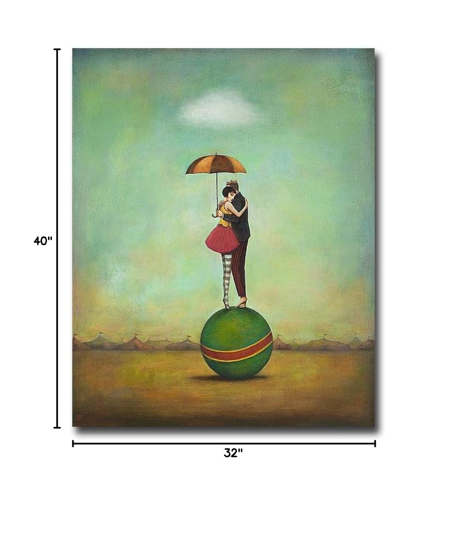 Circus Romance by Duy Huynh - Premium Oversized Canvas Wall Art Print (40x32 Inches) Ready to Hang - Perfect for Living Room, Bedroom & Office Decor