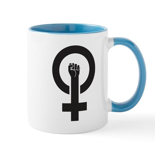 White/Blue Inside - Feminist Power Mug