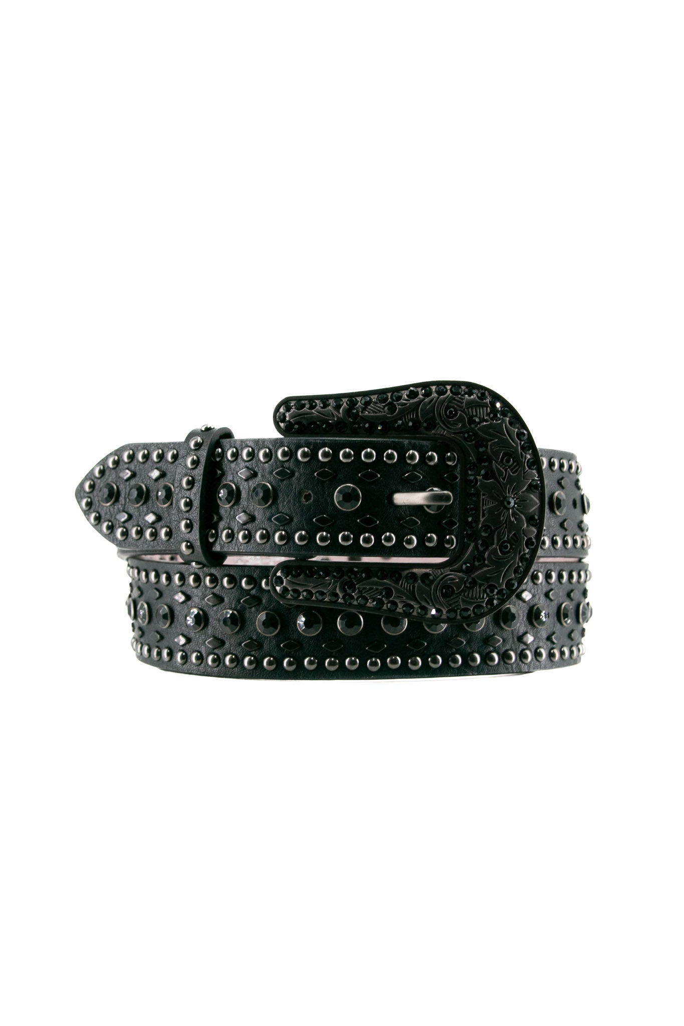 Nocona Women's Black Studded Cowgirl Belt - Genuine Leather Western Belt for Country Fashion & Rodeo Events - Perfect for Jeans, Dresses & Western Outfits