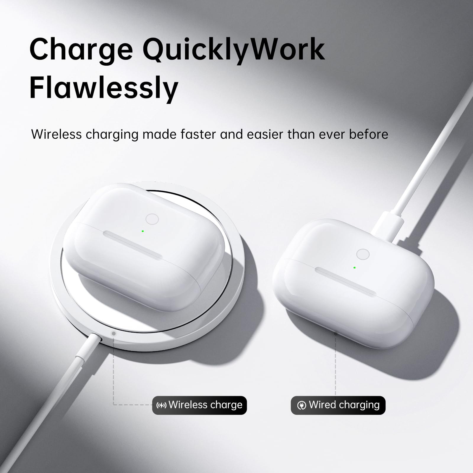 Wireless Charging Case for AirPods Pro 1st & 2nd Generation - Replacement Charger Case with USB-C Port (Earbuds Not Included) | Perfect for Travel, Workouts & Daily Commute