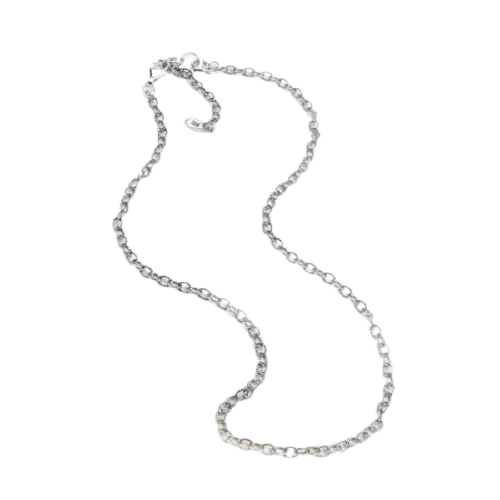 Oxidized Silver Link Chain for Women & Men - Trendy Layered Necklace for Casual & Formal Outfits - Perfect for Everyday Wear, Parties & Gifts