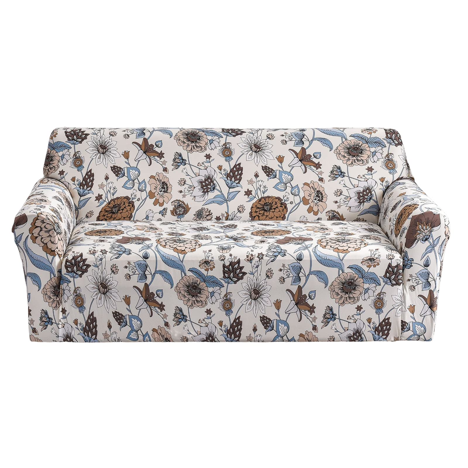 Stretch Sofa Cover Non-Slip Spandex Couch Slipcover - Washable Furniture Protector with Elastic Bottom & Free Pillowcase (Size M, 06) - Perfect for Living Room, Home Decor, and Pet Protection