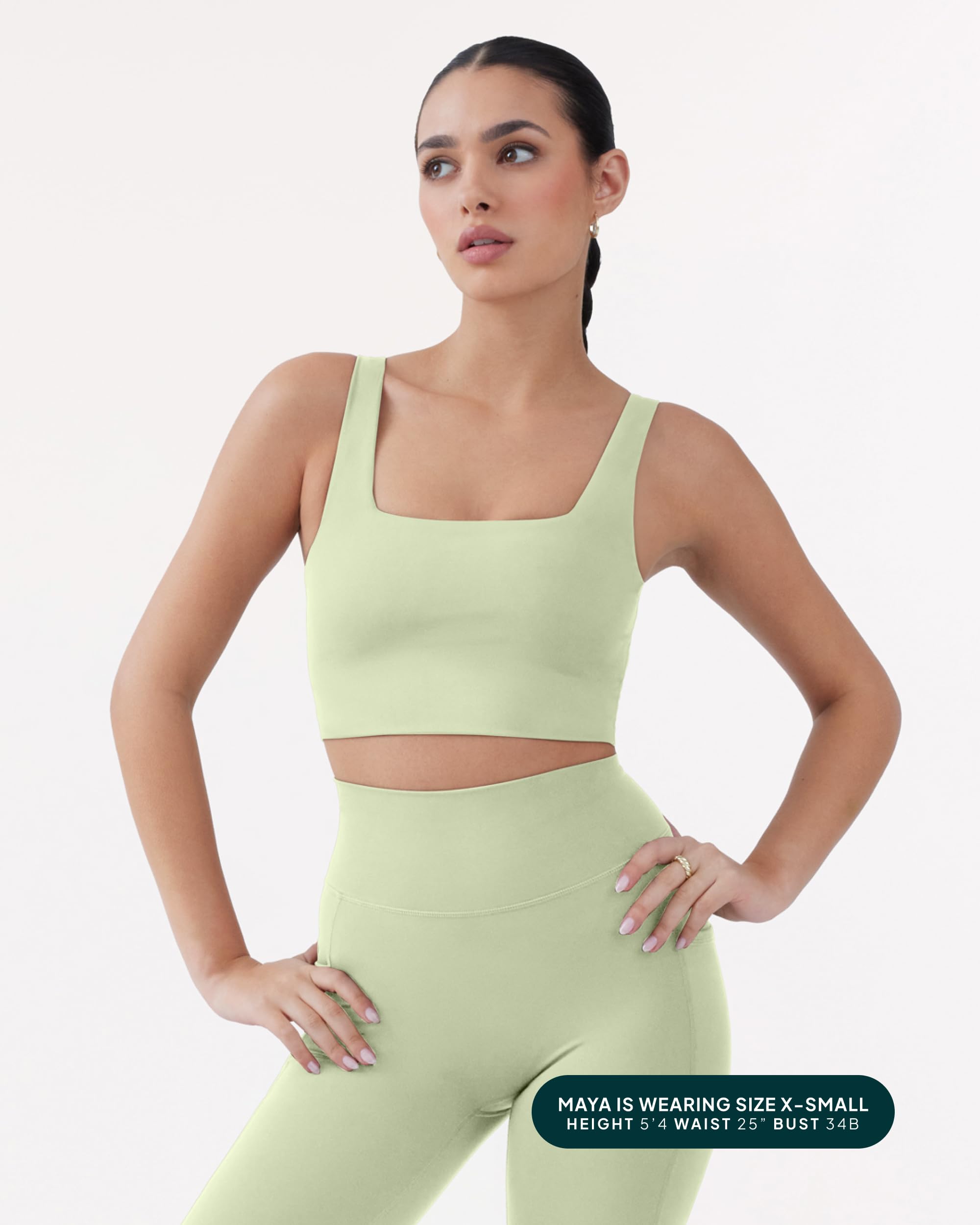 High-Performance Women's Compression Sports Bra - Medium Support Square Neck Longline Workout Bra with Removable Pads | Perfect for Running, Yoga & Gym Training