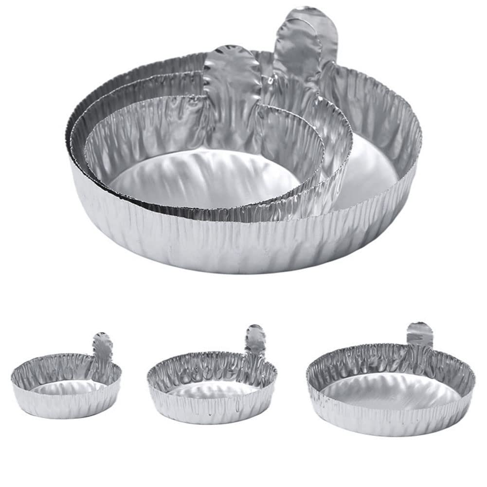 Small Aluminum Weigh Boats with Handle - 50mm x 14mm Lab Weighing Dishes (Pack of 100) - Perfect for Laboratory Measurements, Chemical Experiments & Scientific Research
