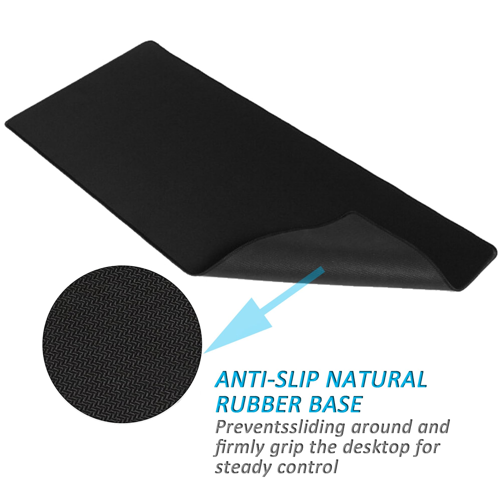 XXL Black Gaming Mouse Pad & Keyboard Mat - 31.5