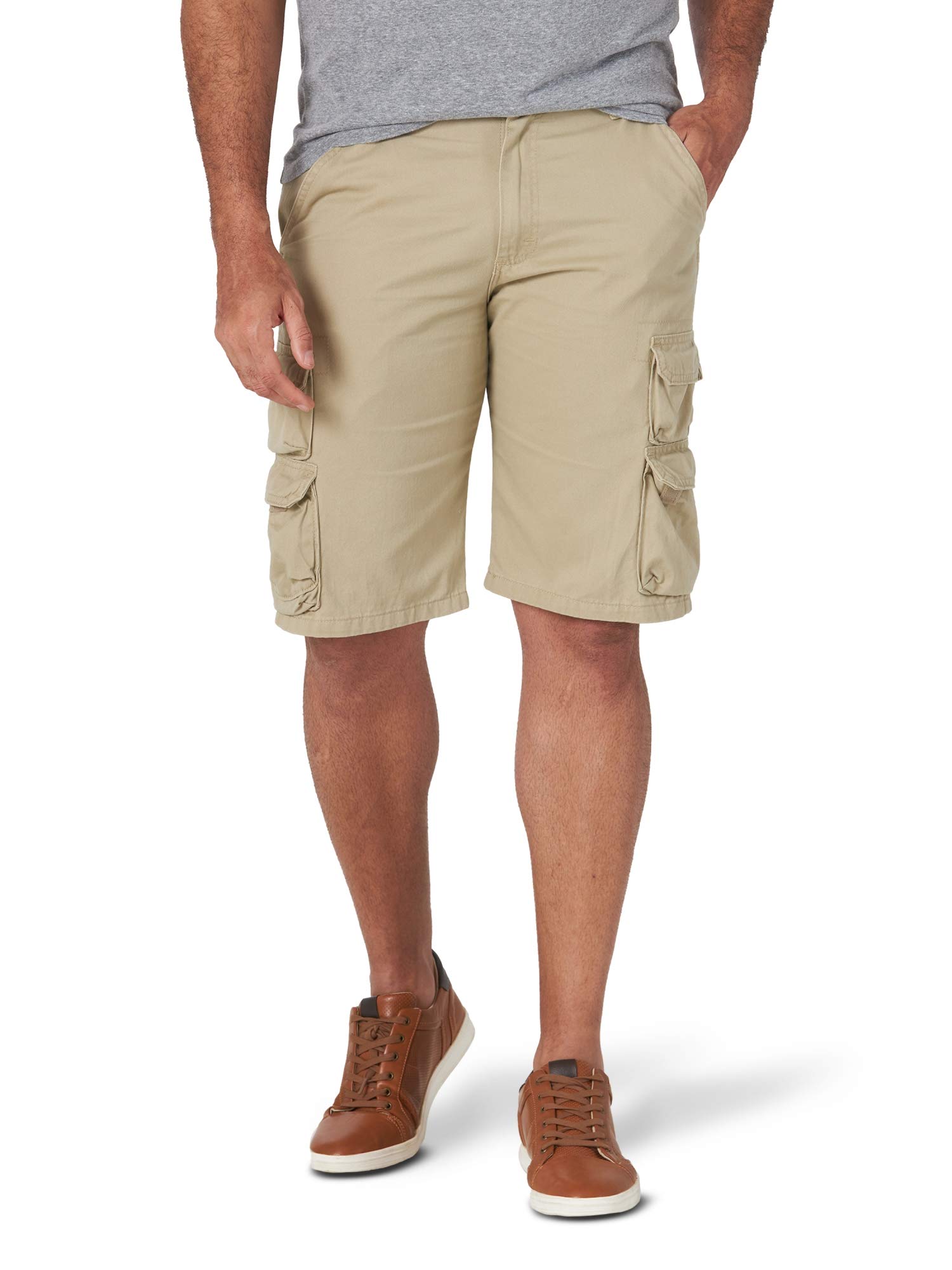 Wrangler Authentics Men's Premium Twill Cargo Shorts - Durable Comfort for Outdoor Adventures, Hiking & Casual Wear