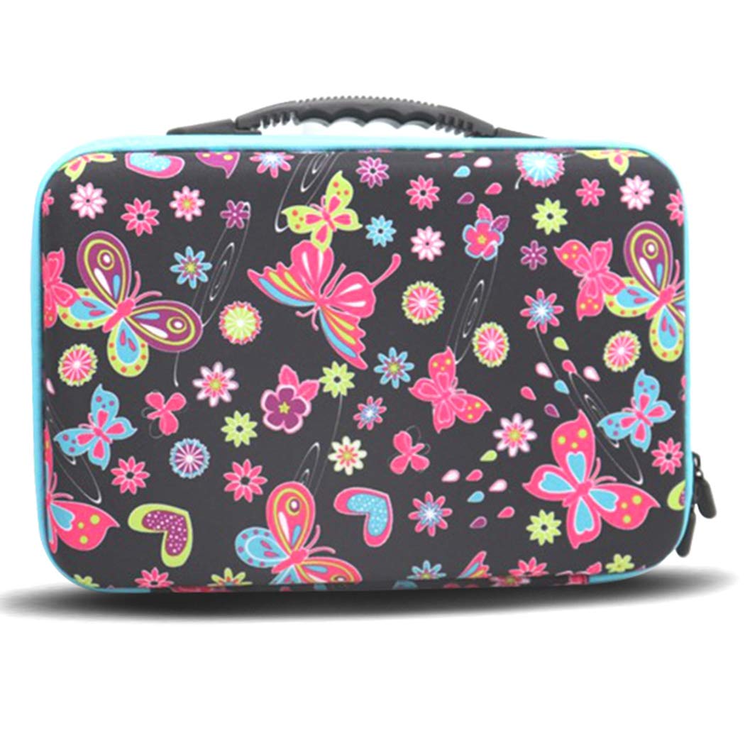 SOWUNO 60 Bottle Essential Oil Carrying Case - Portable Butterfly Design Essential Oil Organizer for Travel, Home & Outdoor Aromatherapy Use