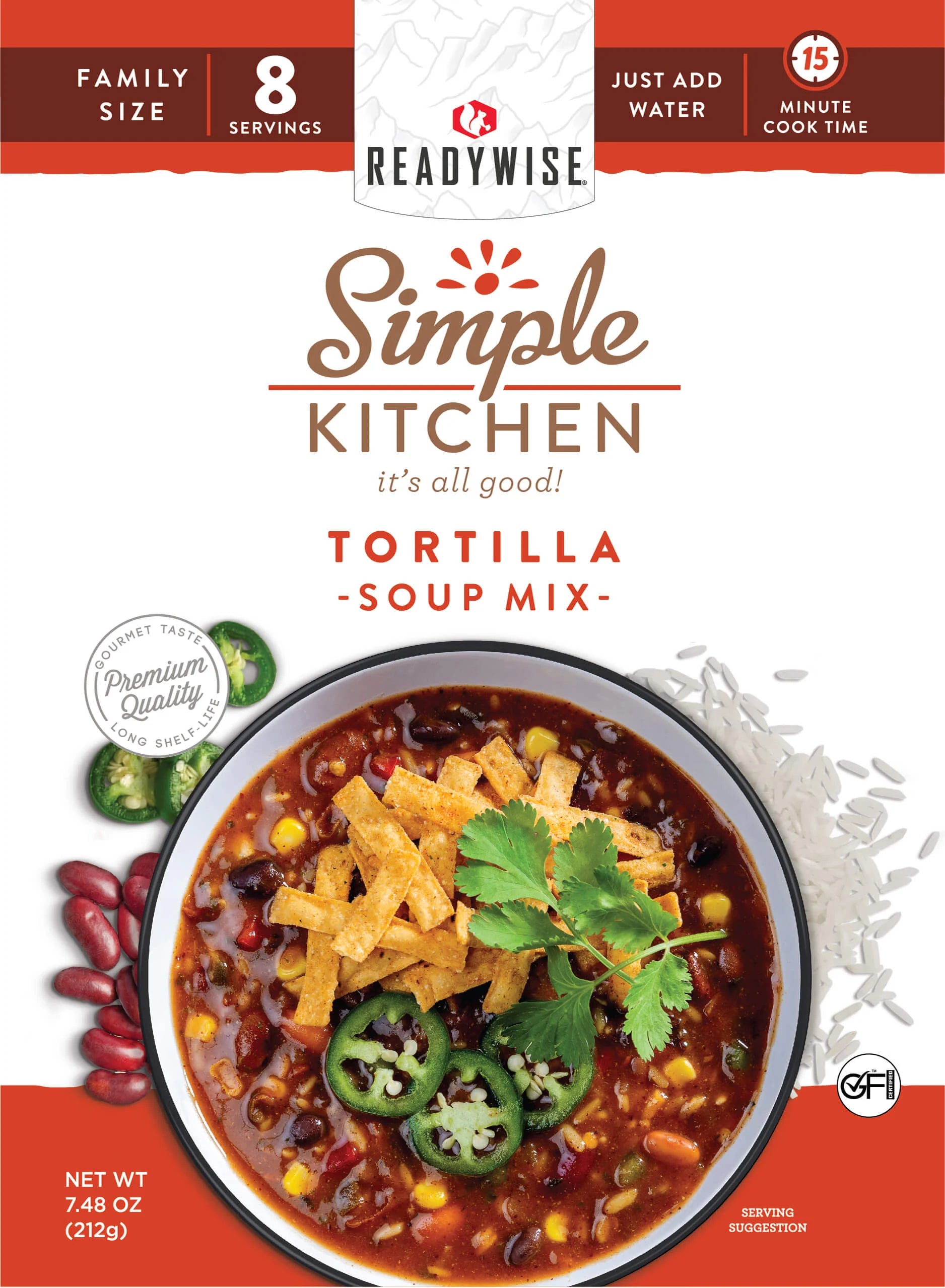 ReadyWise 6-Pack Tortilla Soup Mix - 8 Servings per Pack | Emergency Food Supply, Camping Meals & Quick Dinner Solution for Outdoor Adventures & Home Pantry