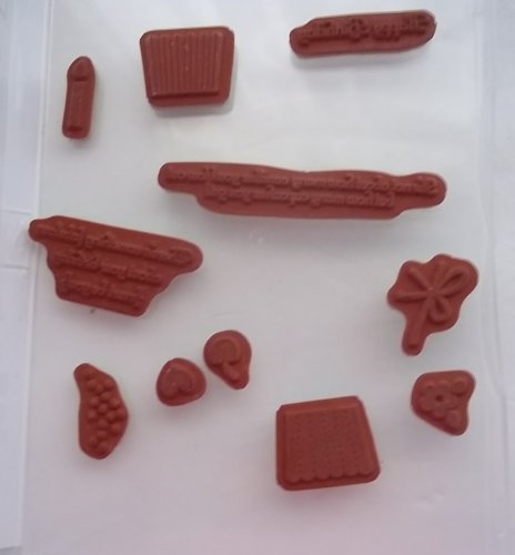 Stampin' Up! Create a Cupcake Rubber Stamp Set - 12 Piece DIY Scrapbooking & Card Making Stamps for Birthday Invitations & Craft Projects