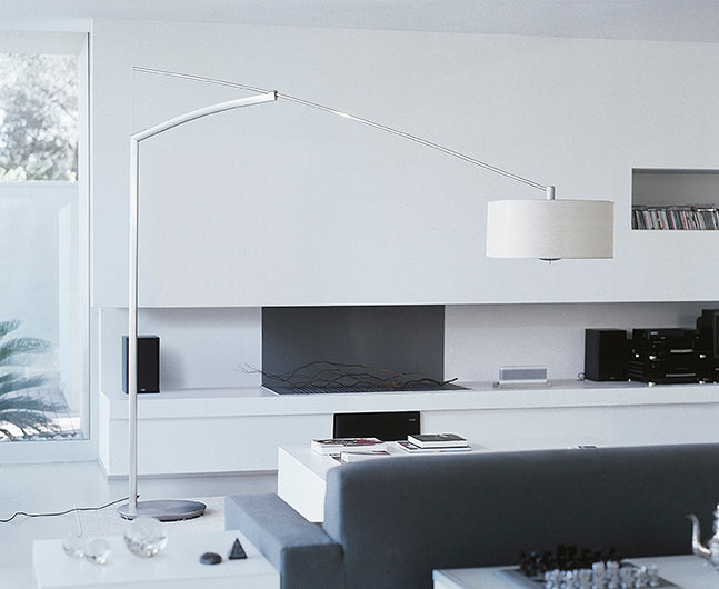 Modern Balance Floor Lamp - Adjustable LED Standing Light for Living Room, Bedroom & Office - Warm White/Cool White Dimmable Reading Light with Remote Control - Perfect for Relaxing, Working & Decorating