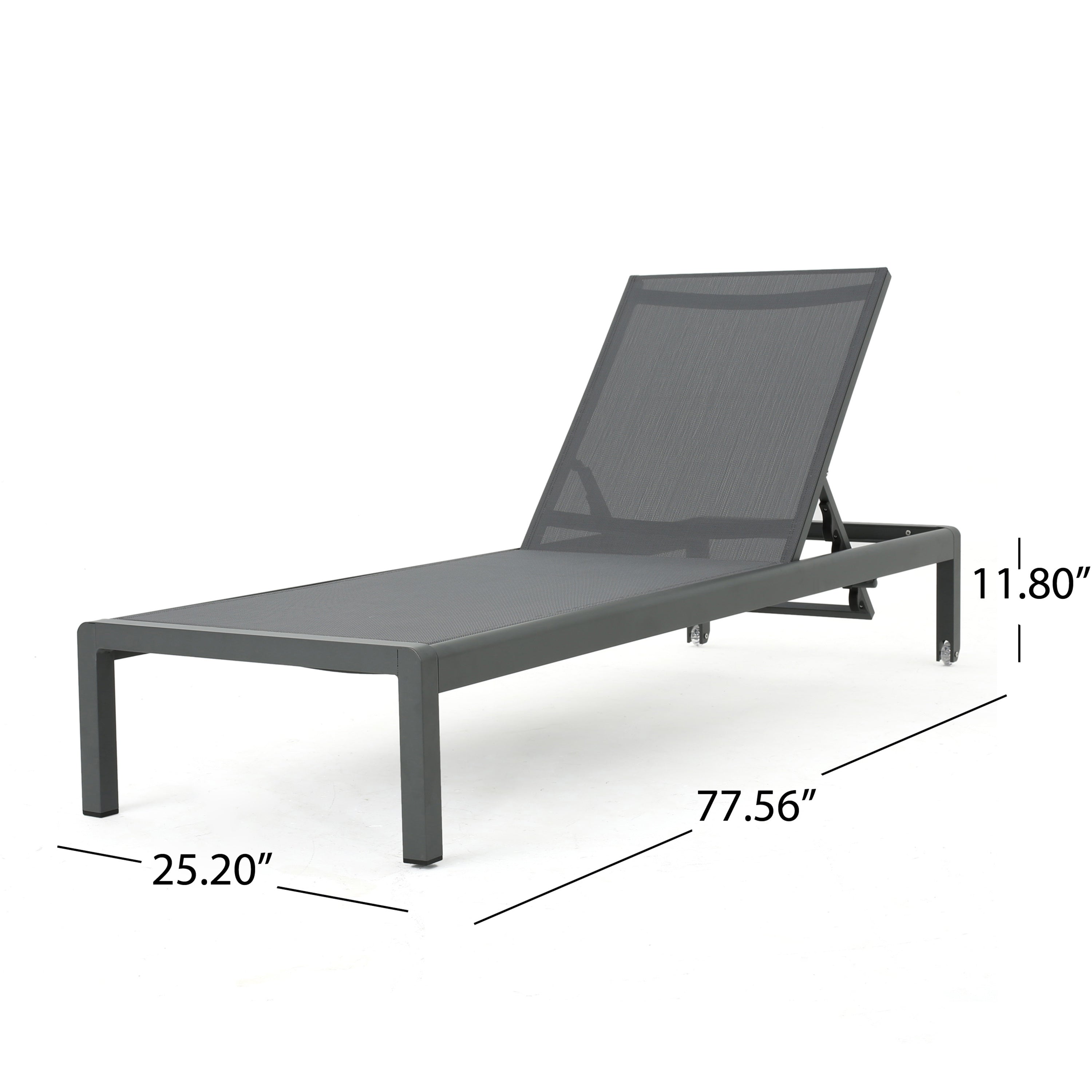 Cape Coral KD Chaise Lounge Set of 2 in Gray (MP2) - Perfect for Patio, Poolside & Outdoor Relaxation