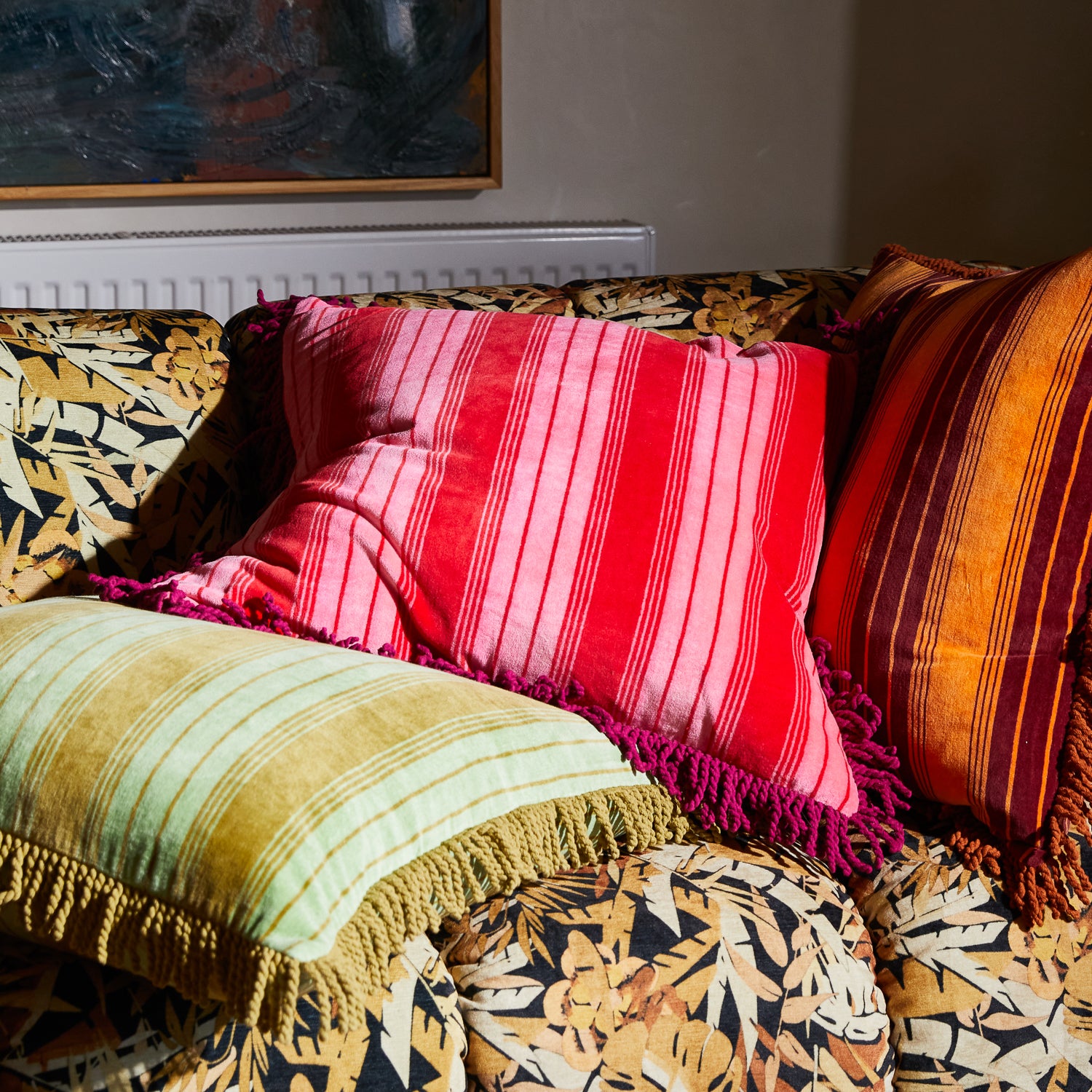 Brigitte Velvet Cushion - Soft & Luxurious Throw Pillow Cover - Cosmo Pink - Perfect for Sofa, Bed, Couch & Home Decor