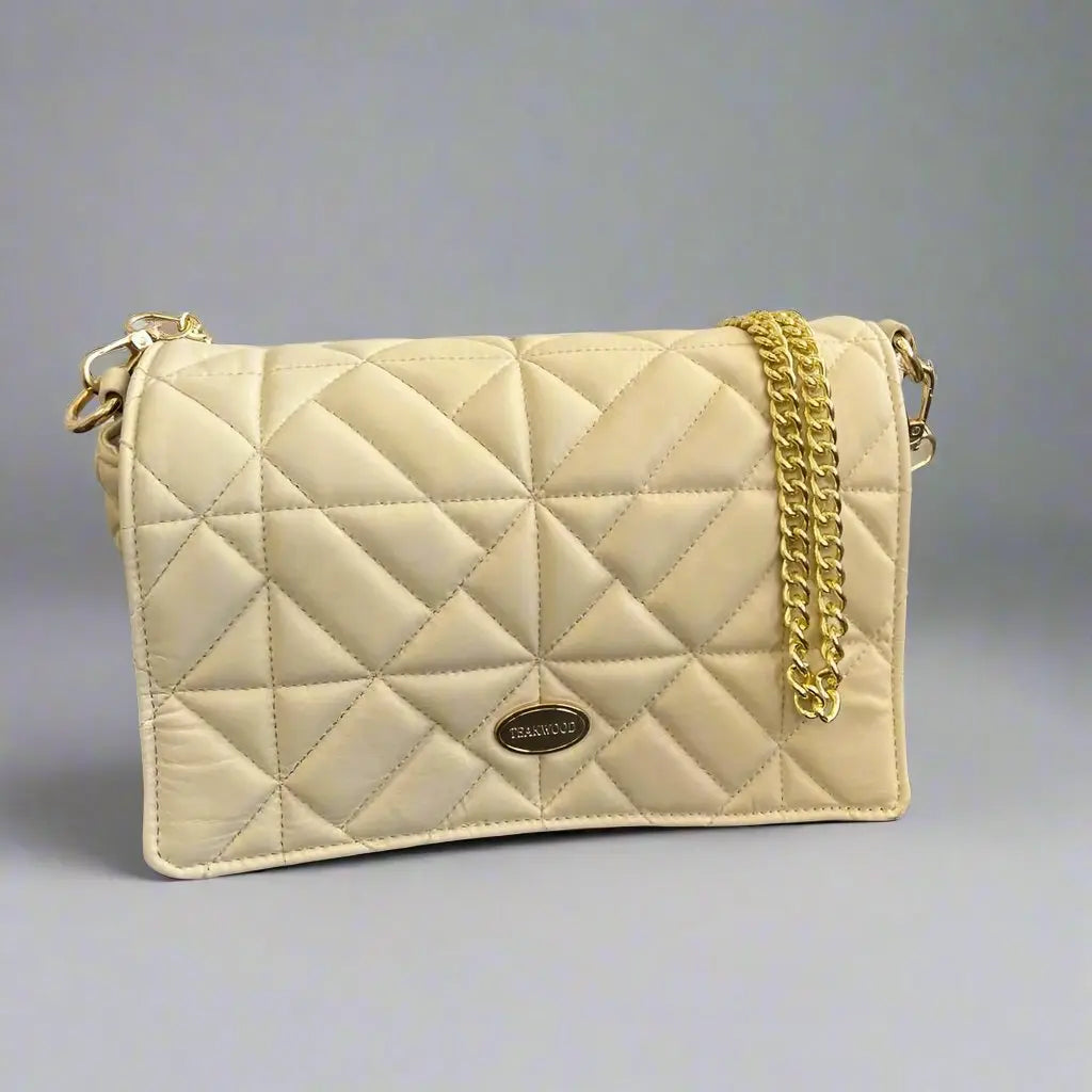 Quilted Soft Leather Crossbody Bag with Chain Strap - Stylish Women's Shoulder Purse for Daily Use, Work & Evening Out
