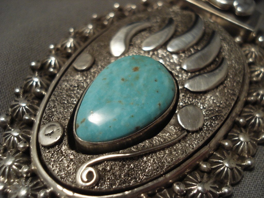 Authentic Native American Jewelry: 123g Ben Begaye Turquoise Silver Necklace - Handcrafted by Famous Navajo Artist for Women & Men, Perfect for Weddings, Gifts & Cultural Events