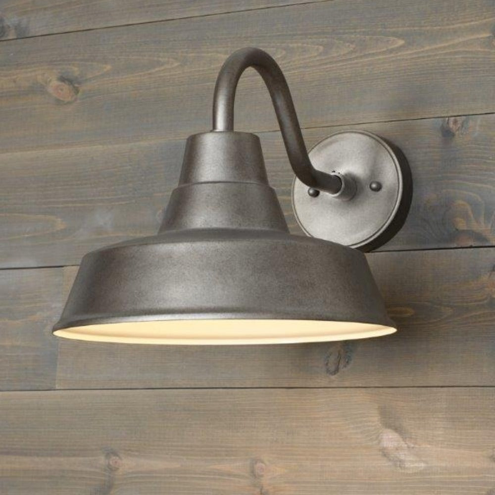 Maybelle Outdoor Wall Lantern - Weatherproof LED Exterior Light for Porch, Patio & Garden - Durable Metal Sconce with Clear Glass (Black) - Perfect for Entryway Lighting, Backyard Decor & Evening Ambiance